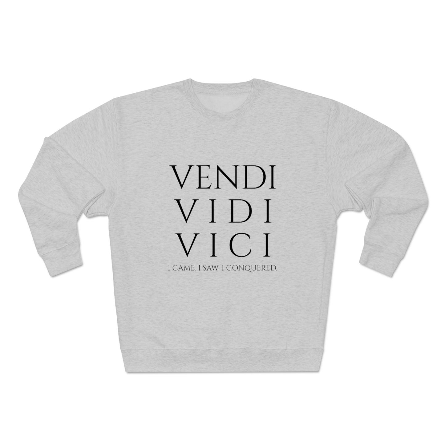 VENI VIDI VICI - Unisex Premium Crewneck Sweatshirt - Gift for Her or Him, Novelty Sweatshirt, Streetwear Sweatshirt