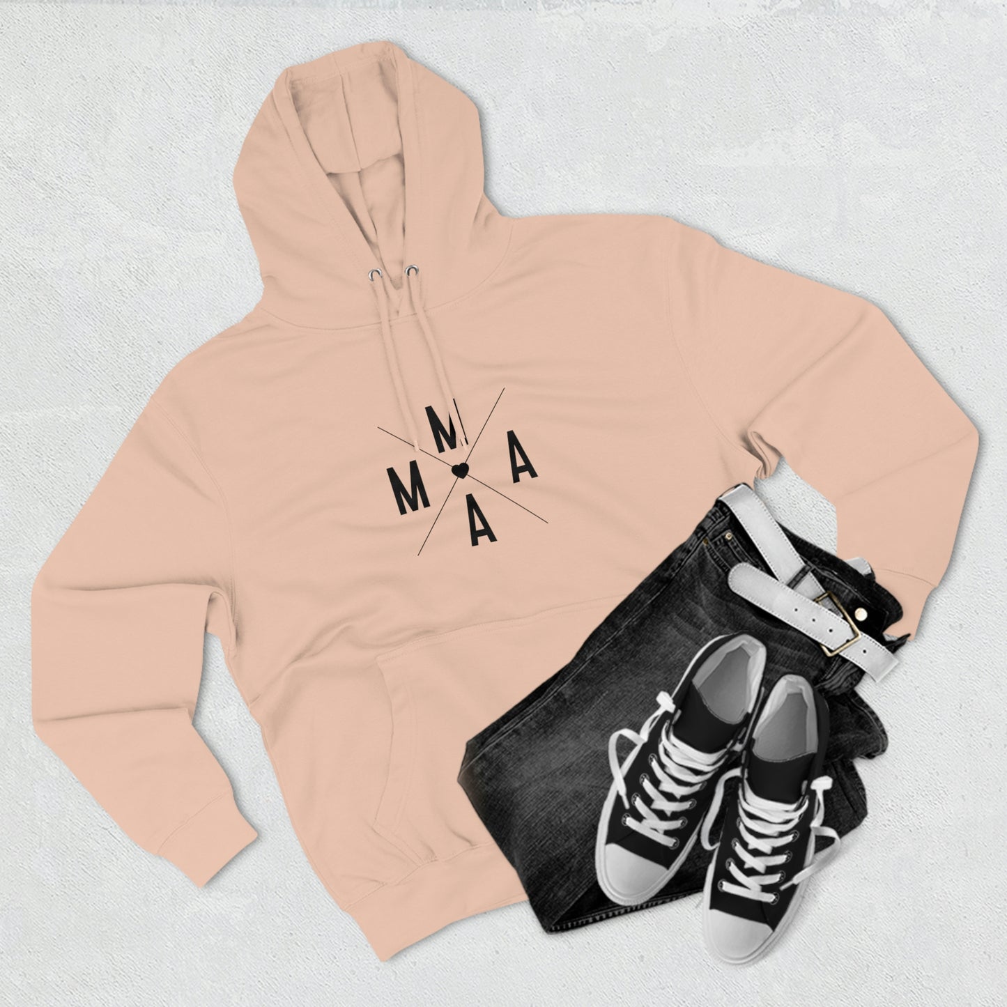 Mama (x) - Unisex Premium Pullover Hoodie - blck - Mother's Day Gift, Novelty Hoodie for Mom, Gift for Mama, Sweatshirt for Mama