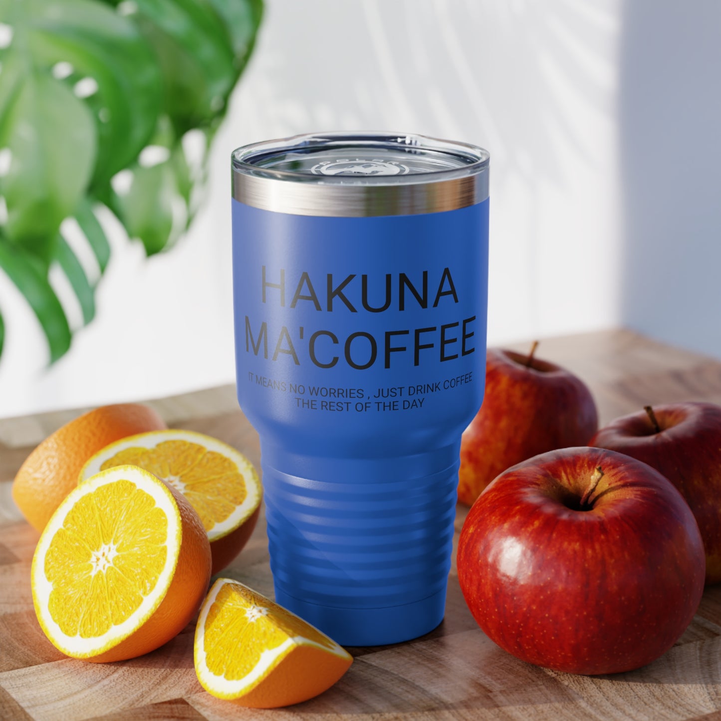 Hakuna Ma'coffee - XL Shatterproof Travel Tumbler, 30oz - Engraved Tumbler, Funny Mug Gift, Funny Travel Mug, Funny Tumbler Gift, Gift for Friends, Adult Tumbler Gift