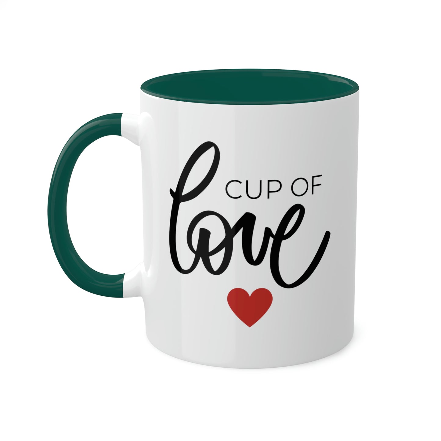 Cup of Love -11oz Coffee Mug - Gift for Mom, Pink Coffee Mug, Mug with Love, Gift for Wife, Mug for Girlfriend, Love You Mug