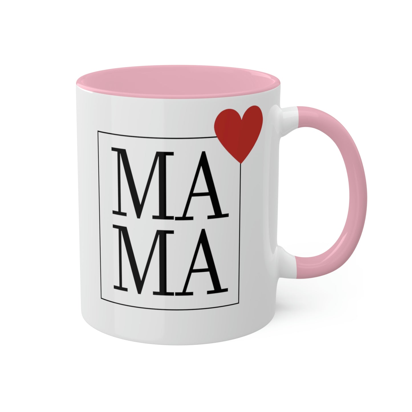 Mama (heart) - 11oz Coffee Mug, Novelty Mug for Mama, Mother's Day Gift, Love Mama Coffee Cup, Gift for Mama, Pink Coffee Mug