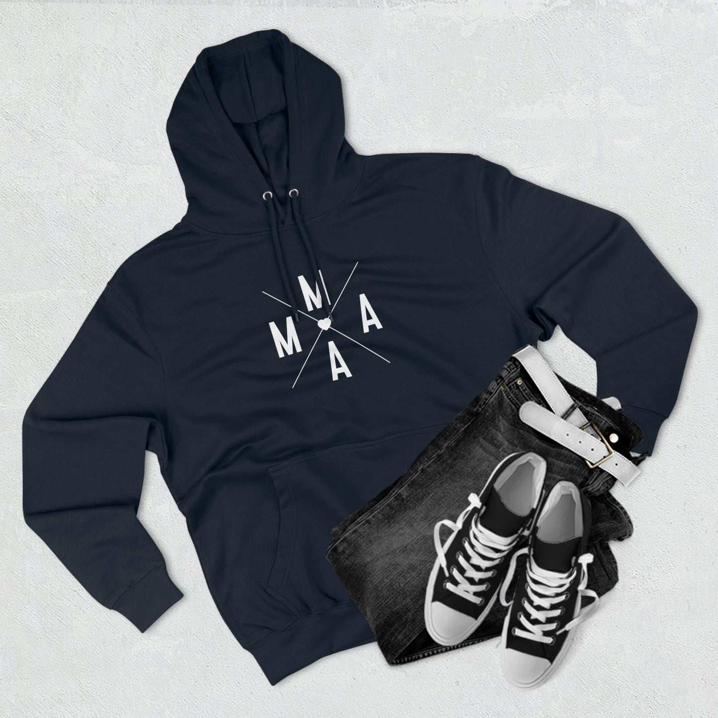 Mama (x) - Unisex Premium Pullover Hoodie - Mother's Day Gift, Novelty Hoodie for Mom, Gift for Mama