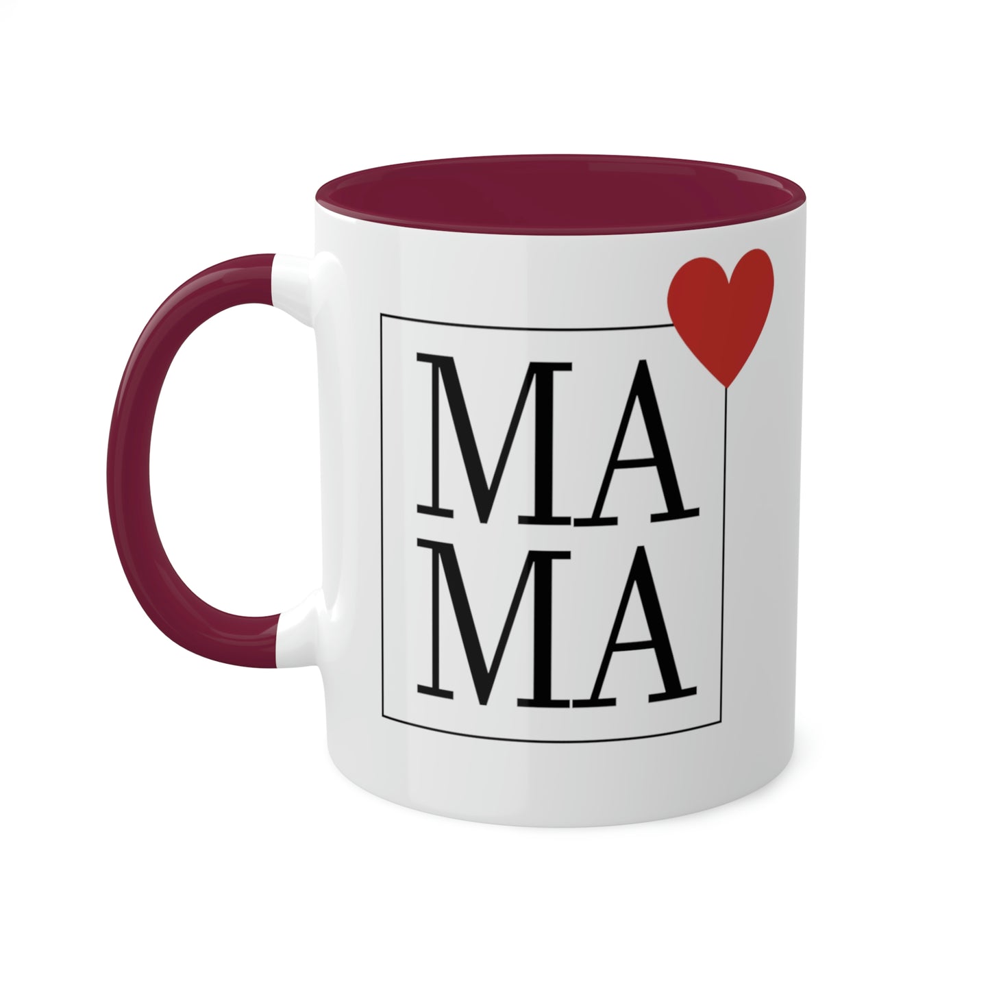 Mama (heart) - 11oz Coffee Mug, Novelty Mug for Mama, Mother's Day Gift, Love Mama Coffee Cup, Gift for Mama, Pink Coffee Mug