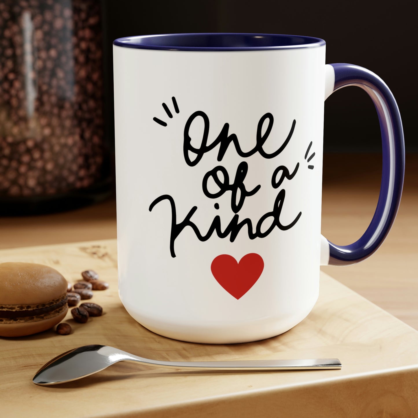 One of a Kind - 15oz Large Coffee Mugs - Inspirational Pink Coffee Mug, Gift for Women, Girl Power Gift, Gift for Women's History Month