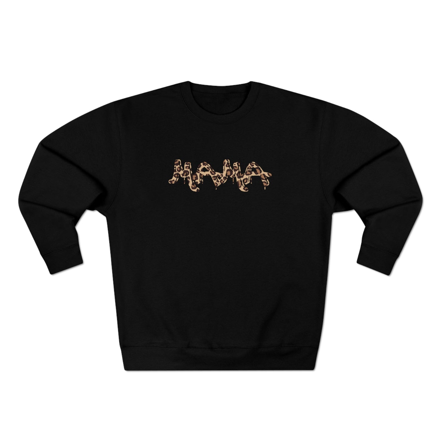 Mama (leopard) - Premium Crewneck Sweatshirt - Gift for Mama, Mother's Day gift, Gift for leopard Lover Mom, Mama Sweatshirt