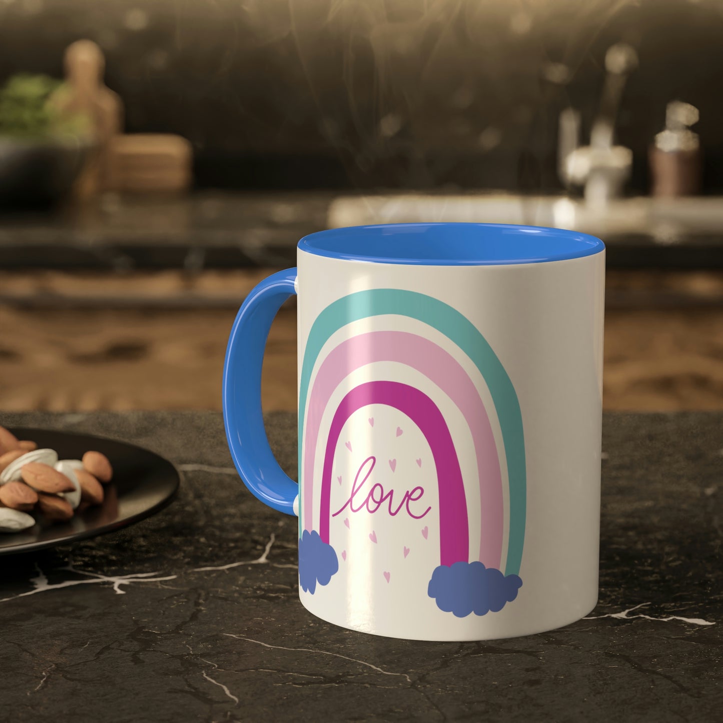Rainbow Love - 11oz Coffee Mug, Novelty Mug, Gift for your Girlfriends, Valentines Gift, Rainbow Coffee Cup
