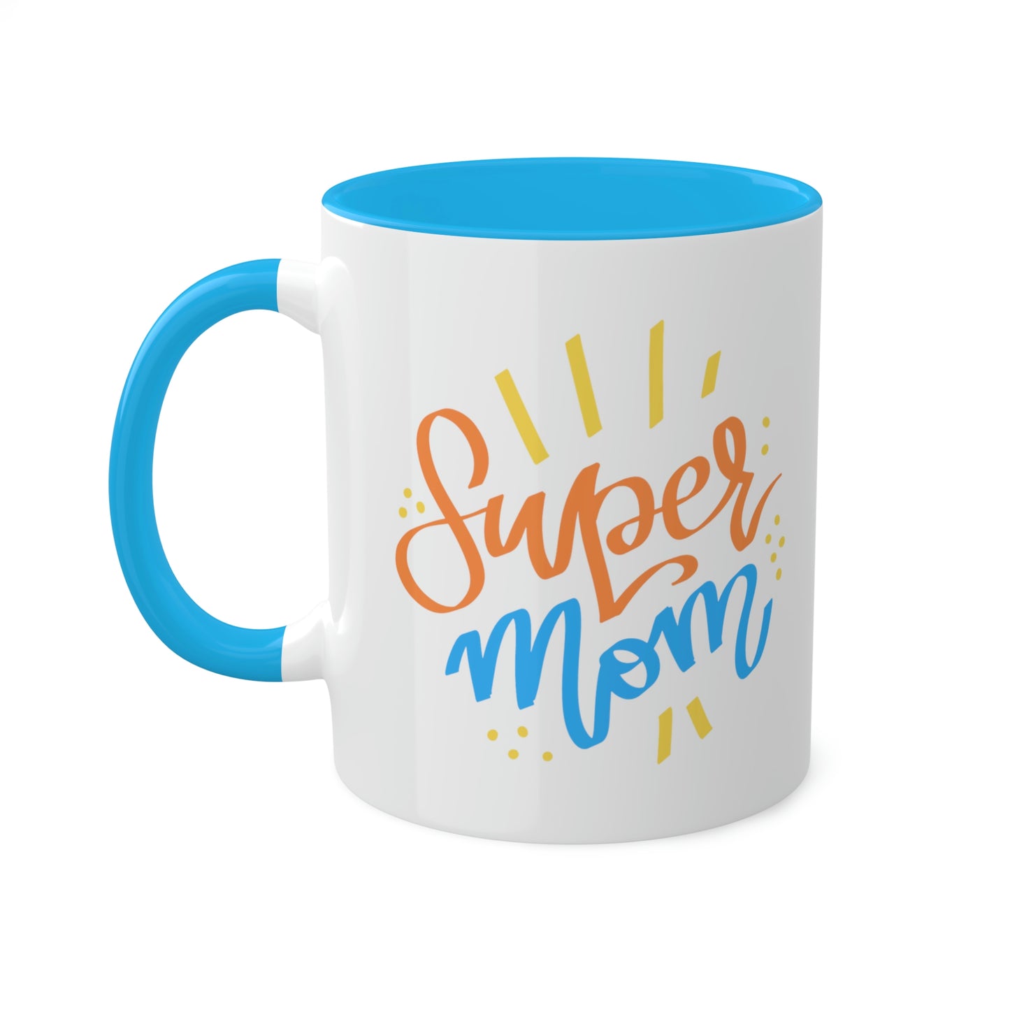 Super Mom (yellow) -11oz Coffee Mug - Mug for Mom, Mug for Coffee Lover, Mug for Best Mom, Gift for Super Mom, Gift for Wife