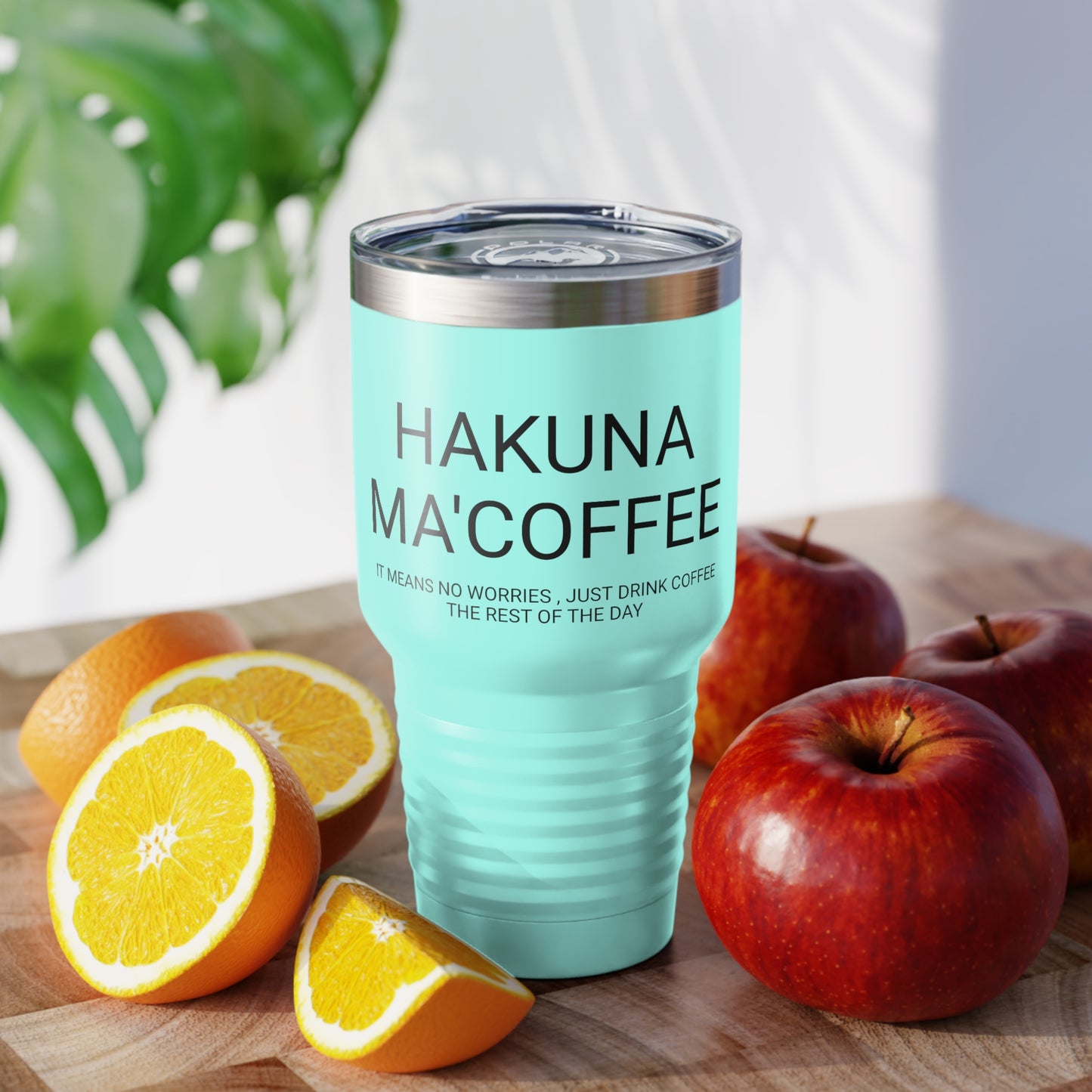 Hakuna Ma'coffee - XL Shatterproof Travel Tumbler, 30oz - Engraved Tumbler, Funny Mug Gift, Funny Travel Mug, Funny Tumbler Gift, Gift for Friends, Adult Tumbler Gift