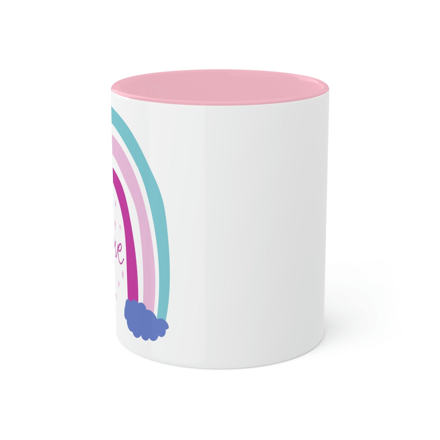Rainbow Love - 11oz Coffee Mug, Novelty Mug, Gift for your Girlfriends, Valentines Gift, Rainbow Coffee Cup