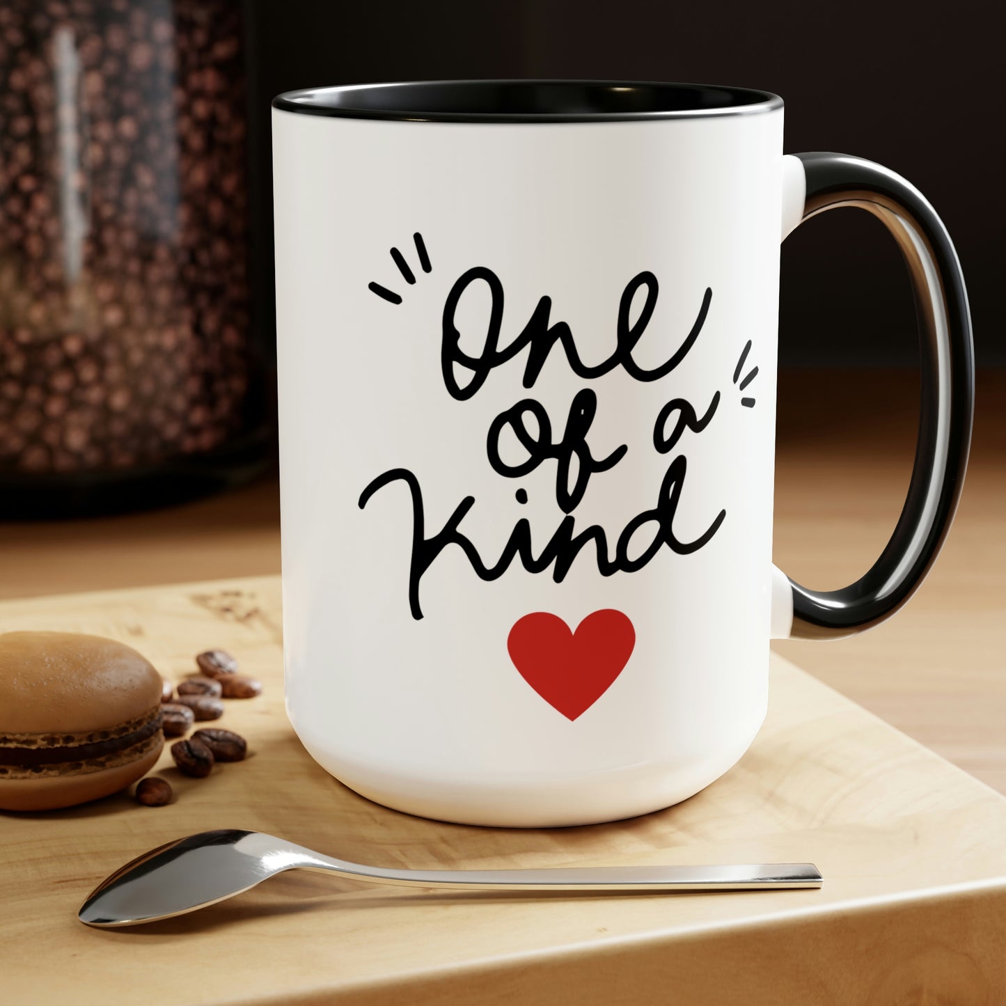 One of a Kind - 15oz Large Coffee Mugs - Inspirational Pink Coffee Mug, Gift for Women, Girl Power Gift, Gift for Women's History Month