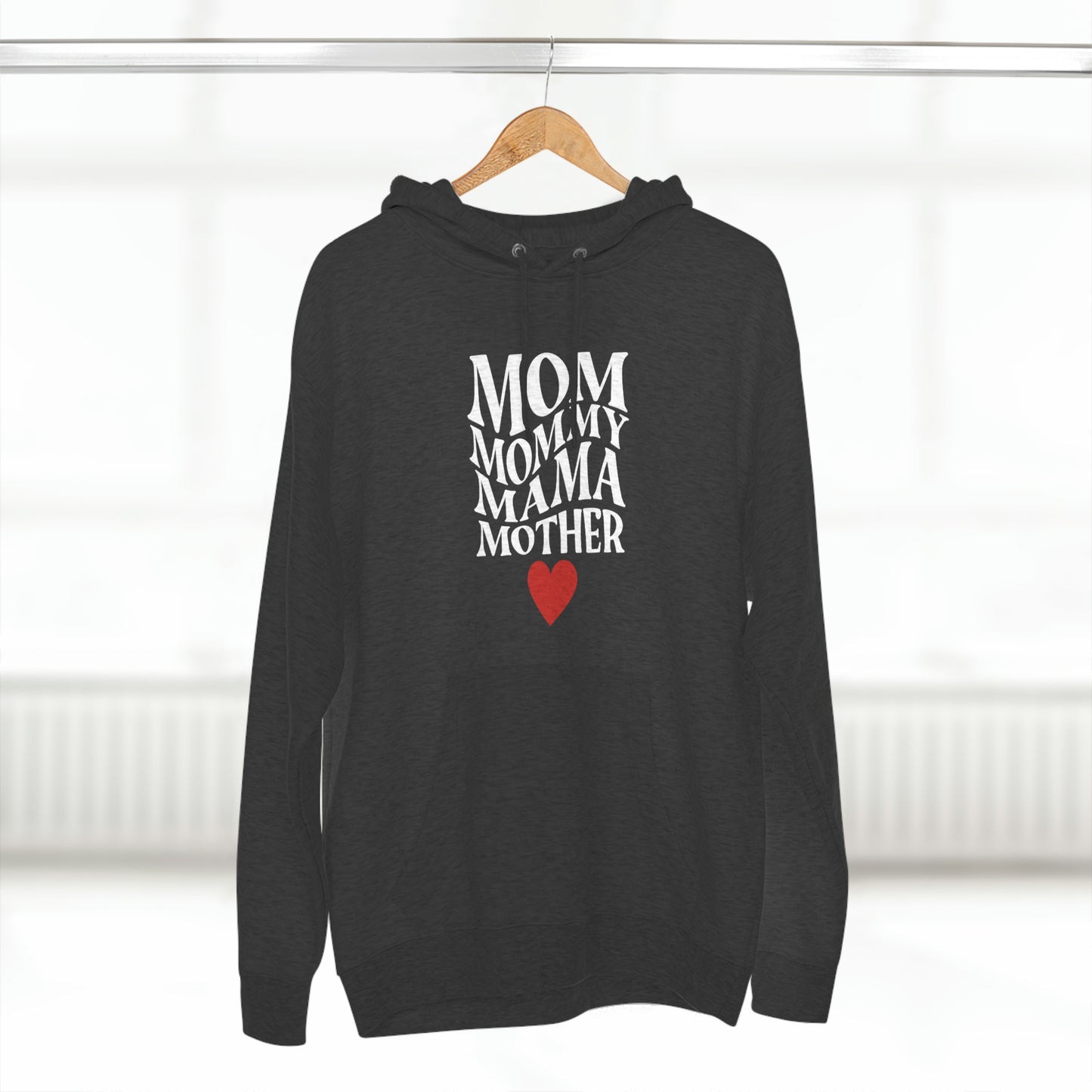 Mom, Mommy, Mama Mother (black) - Unisex Premium Pullover Hoodie - Mother's Day Gift, Novelty Hoodie for Mom
