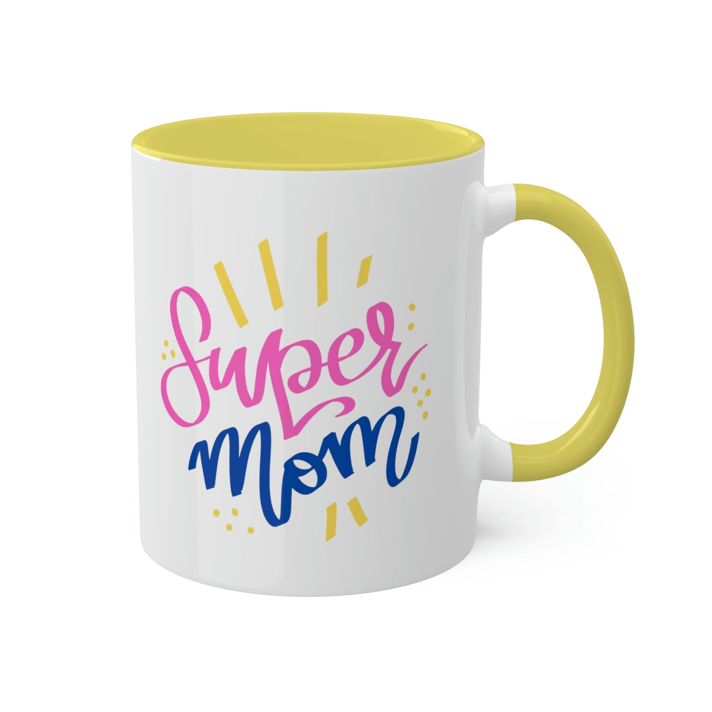 Super Mom -11oz Coffee Mug - Mug for Mom, Pink Coffee Mug for Coffee Lover, Mug for Best Mom, Gift for Super Mom, Gift for Wife