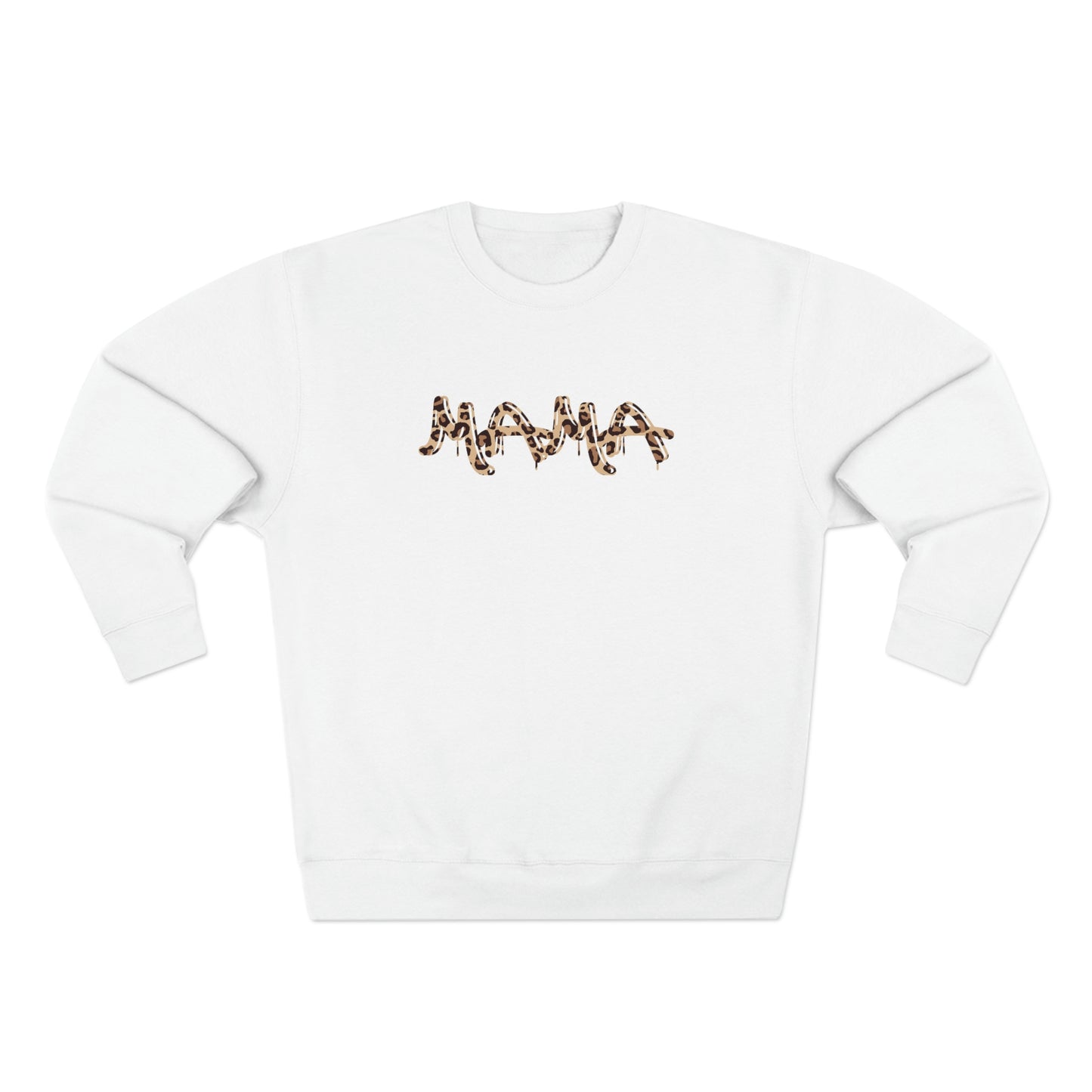 Mama (leopard) - Premium Crewneck Sweatshirt - Gift for Mama, Mother's Day gift, Gift for leopard Lover Mom, Mama Sweatshirt