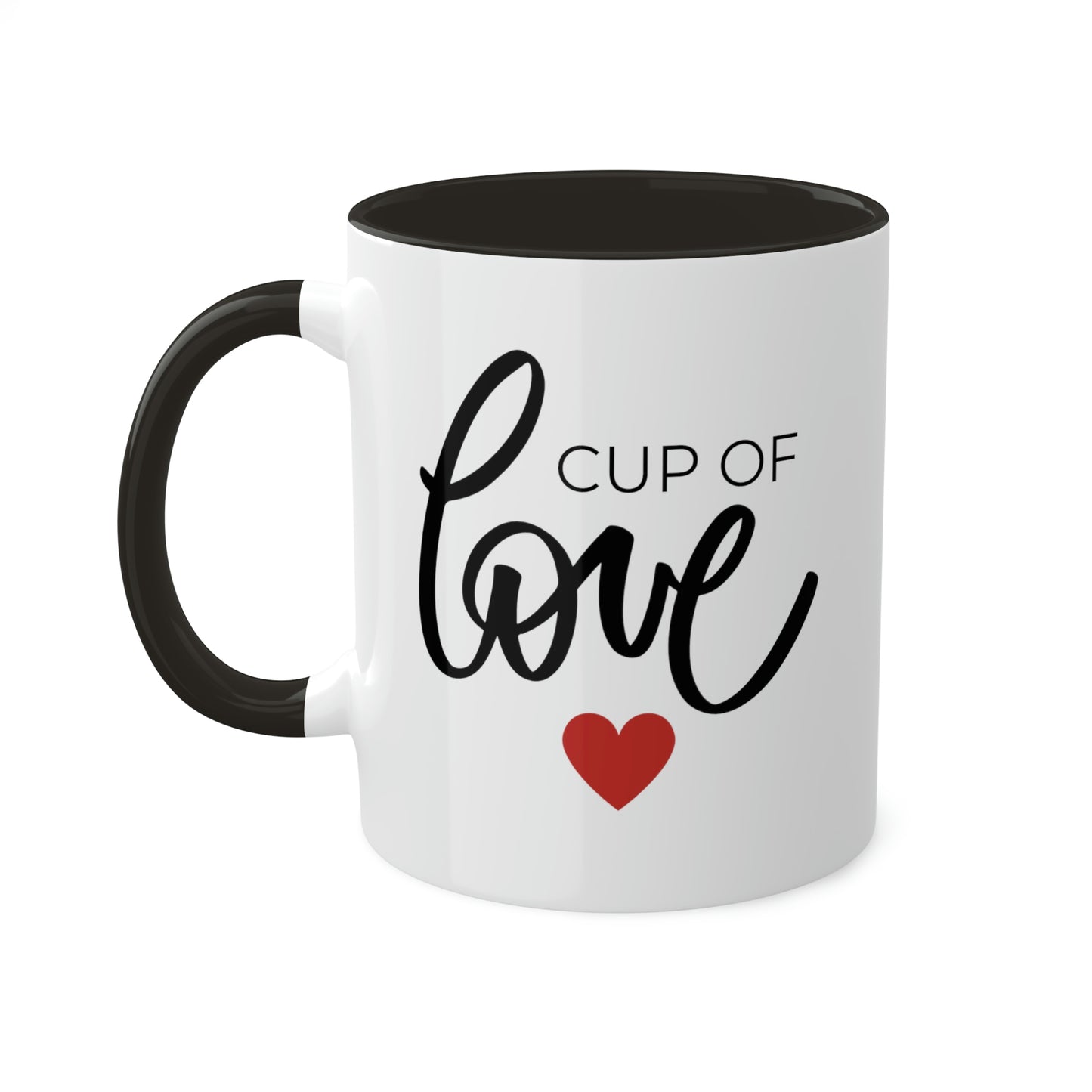 Cup of Love -11oz Coffee Mug - Gift for Mom, Pink Coffee Mug, Mug with Love, Gift for Wife, Mug for Girlfriend, Love You Mug