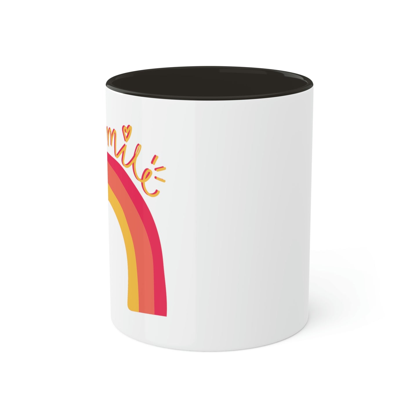 Smile - 11oz Coffee Mug, Novelty Mug, Gift for your Girlfriends, Good Vibes Gift, Sunshine Rainbow Coffee Cup