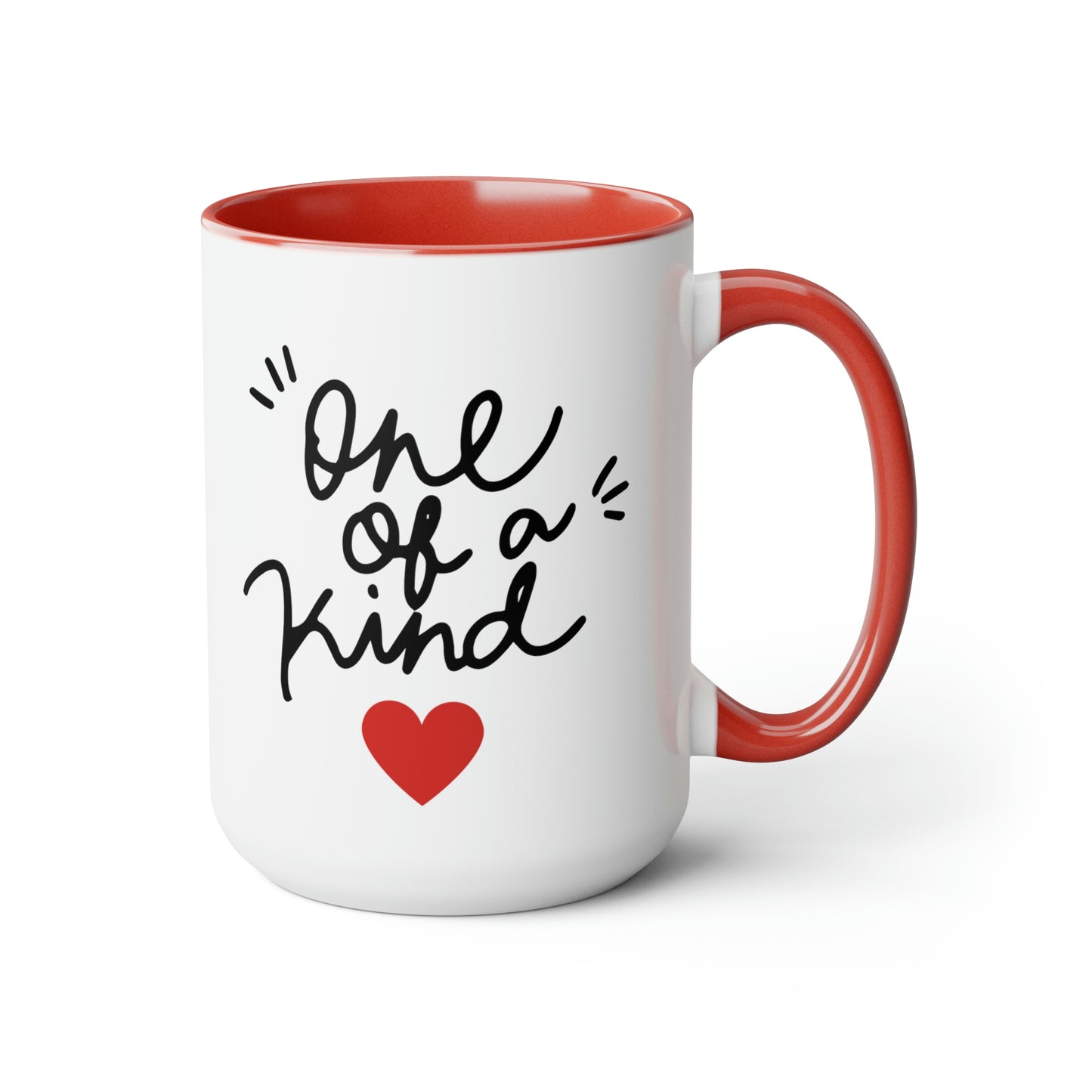 One of a Kind - 15oz Large Coffee Mugs - Inspirational Pink Coffee Mug, Gift for Women, Girl Power Gift, Gift for Women's History Month