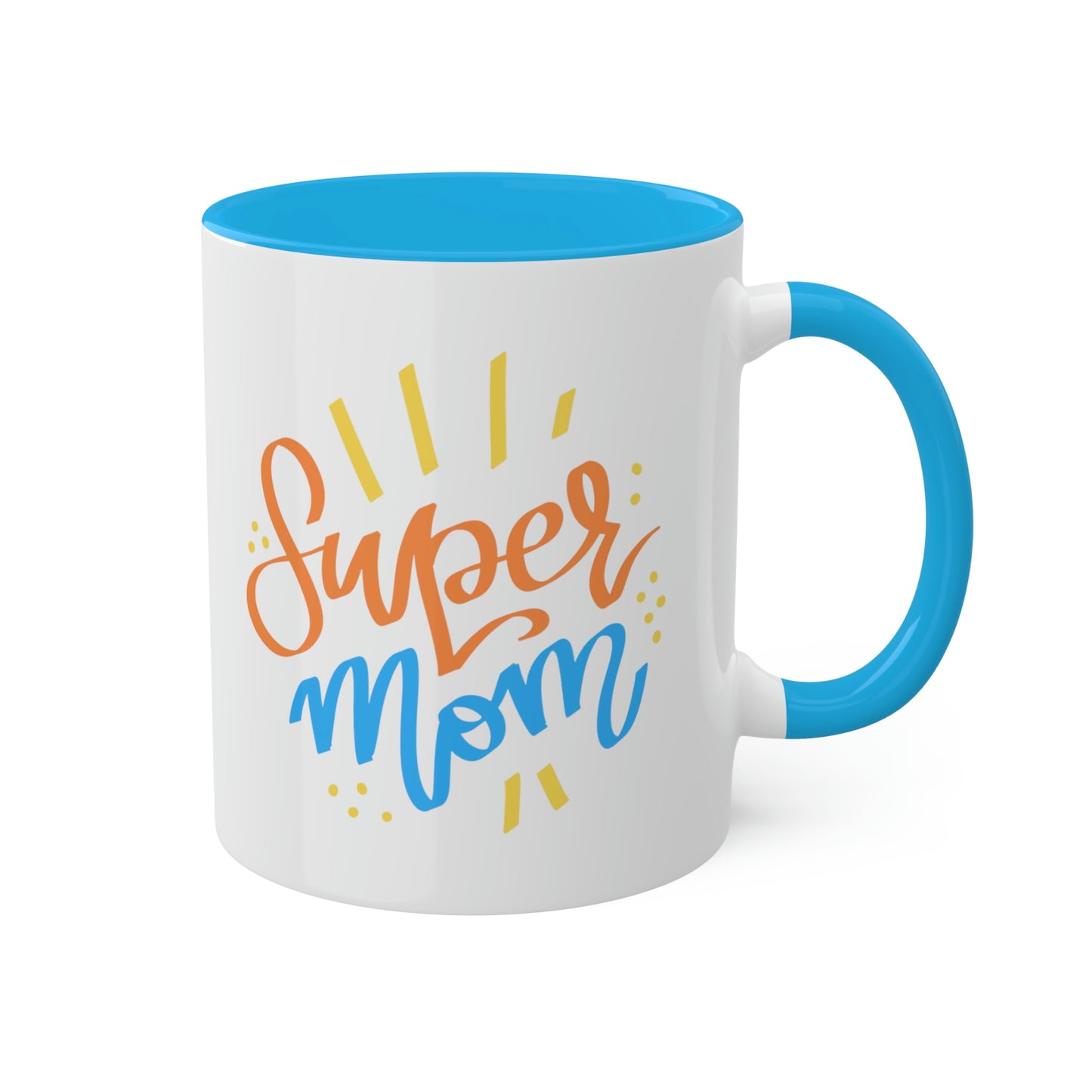 Super Mom (yellow) -11oz Coffee Mug - Mug for Mom, Mug for Coffee Lover, Mug for Best Mom, Gift for Super Mom, Gift for Wife