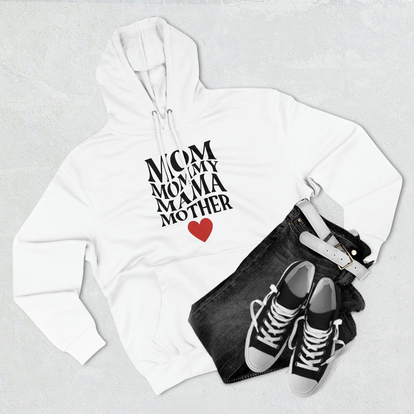 Mom, Mommy, Mama Mother - Unisex Premium Pullover Hoodie - Mother's Day Gift, Novelty Hoodie for Mom