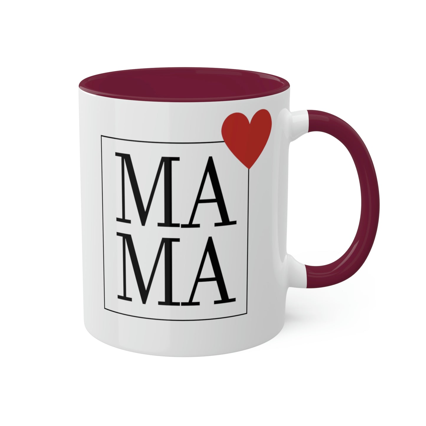 Mama (heart) - 11oz Coffee Mug, Novelty Mug for Mama, Mother's Day Gift, Love Mama Coffee Cup, Gift for Mama, Pink Coffee Mug