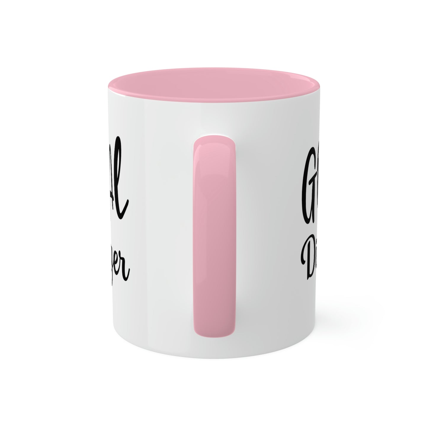 Goal Digger -11oz Coffee Mug - Mug for Ambition, Pink Coffee Mug for Coffee Lover, Mug for Goals, Gift for Boss