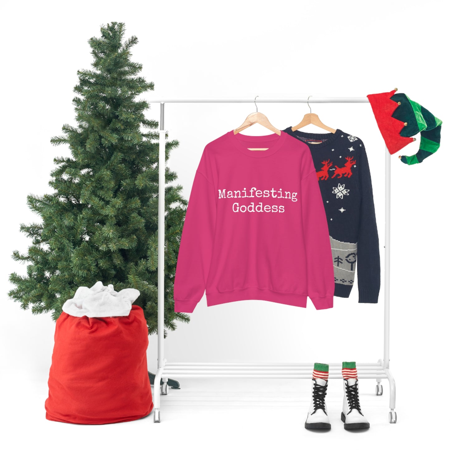 Manifesting Goddess - Heavy Blend Crewneck Sweatshirt - Inspirational Message, Novelty Sweatshirt, Gift Idea, Streetwear Sweatshirt Hoodie