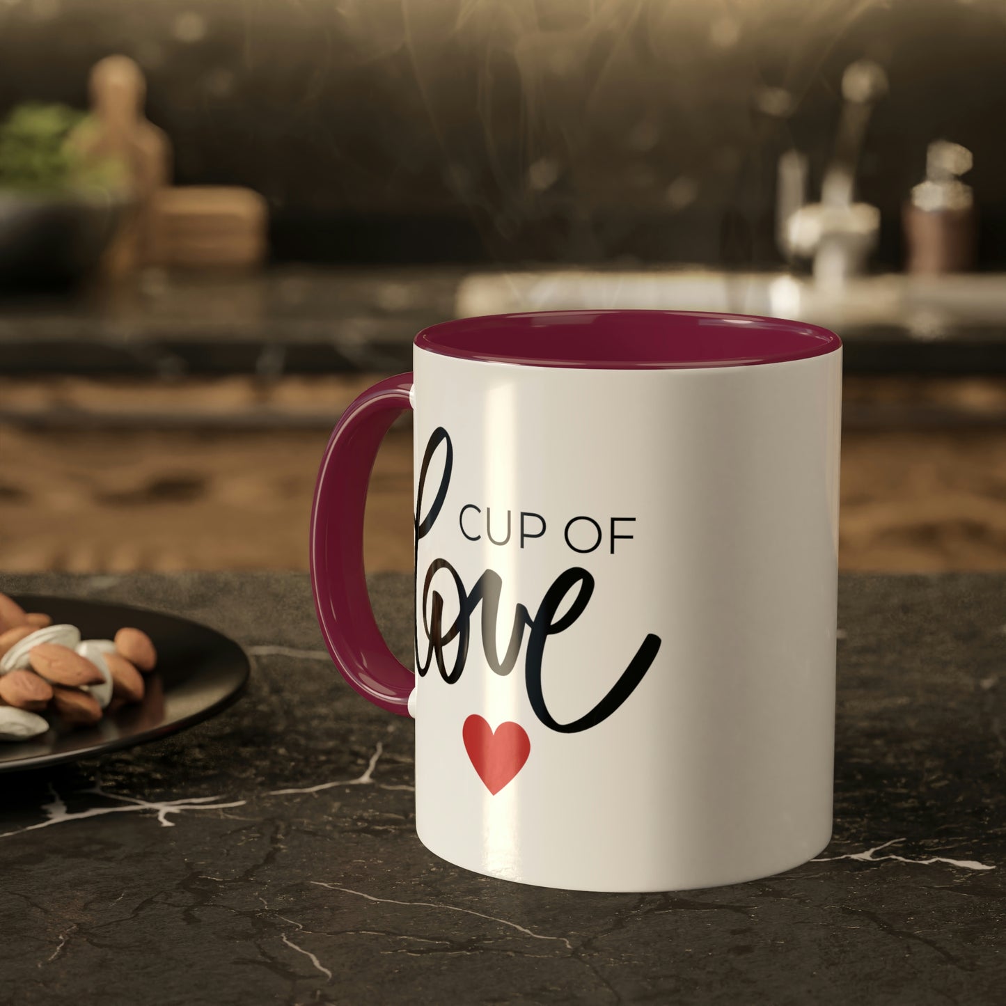 Cup of Love -11oz Coffee Mug - Gift for Mom, Pink Coffee Mug, Mug with Love, Gift for Wife, Mug for Girlfriend, Love You Mug