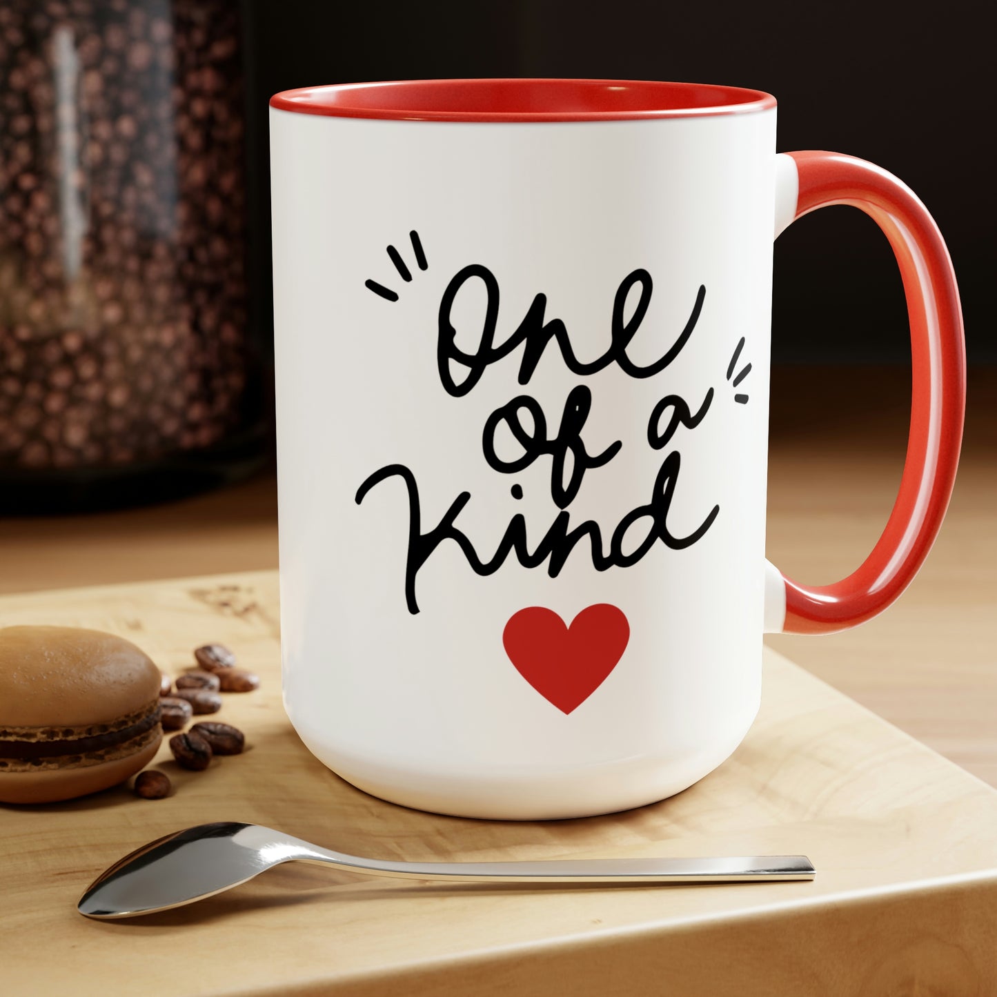One of a Kind - 15oz Large Coffee Mugs - Inspirational Pink Coffee Mug, Gift for Women, Girl Power Gift, Gift for Women's History Month