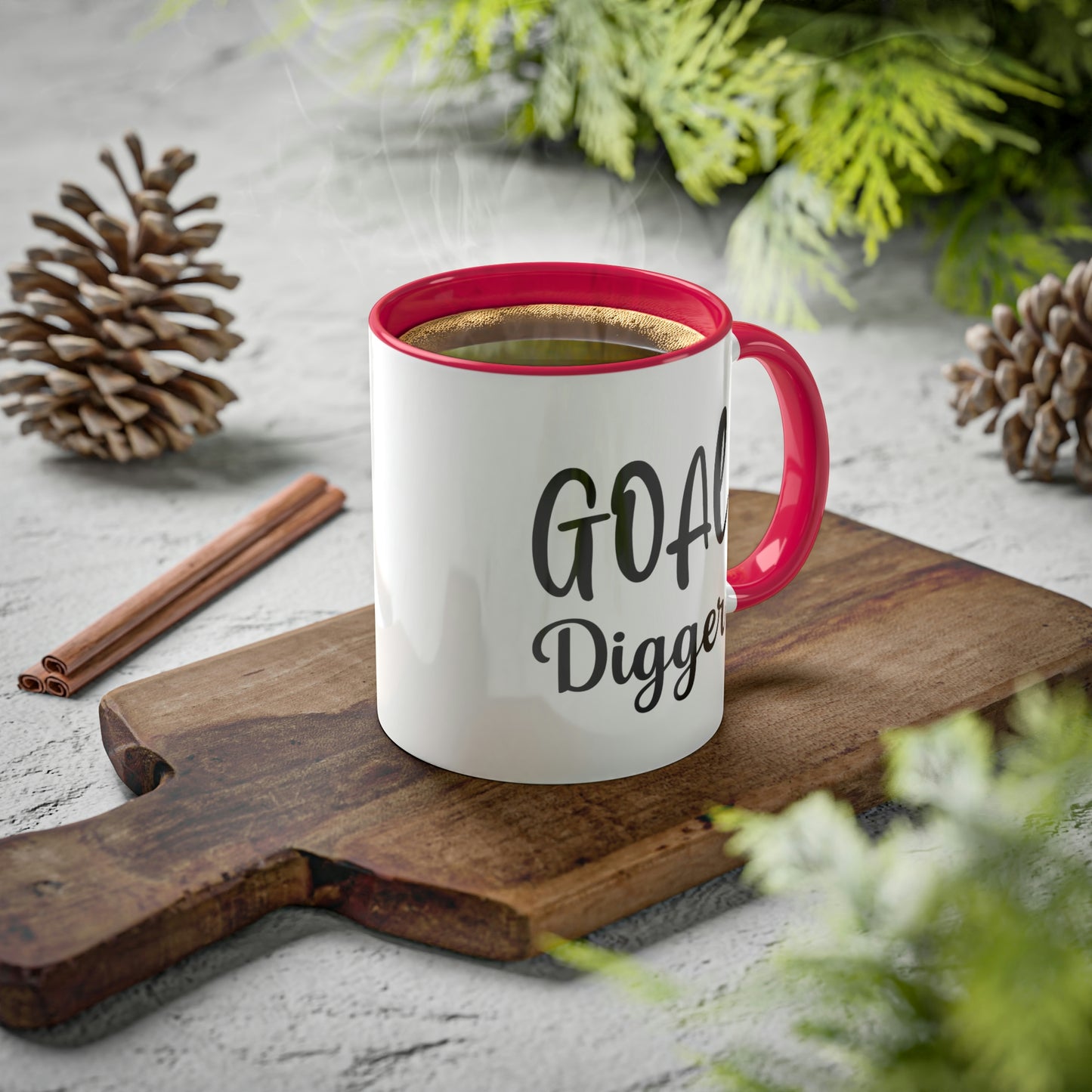 Goal Digger -11oz Coffee Mug - Mug for Ambition, Pink Coffee Mug for Coffee Lover, Mug for Goals, Gift for Boss