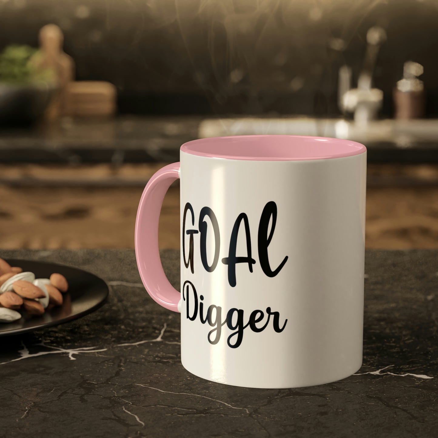 Goal Digger -11oz Coffee Mug - Mug for Ambition, Pink Coffee Mug for Coffee Lover, Mug for Goals, Gift for Boss