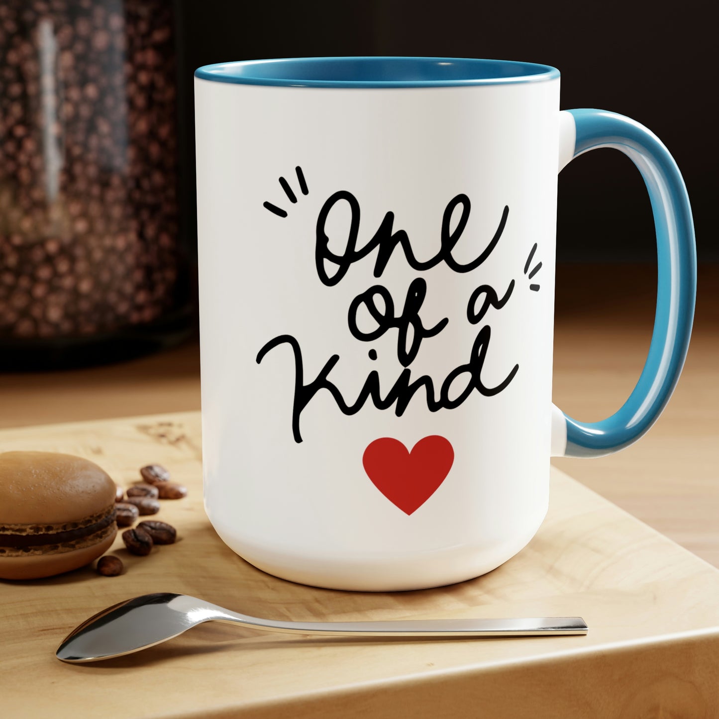 One of a Kind - 15oz Large Coffee Mugs - Inspirational Pink Coffee Mug, Gift for Women, Girl Power Gift, Gift for Women's History Month