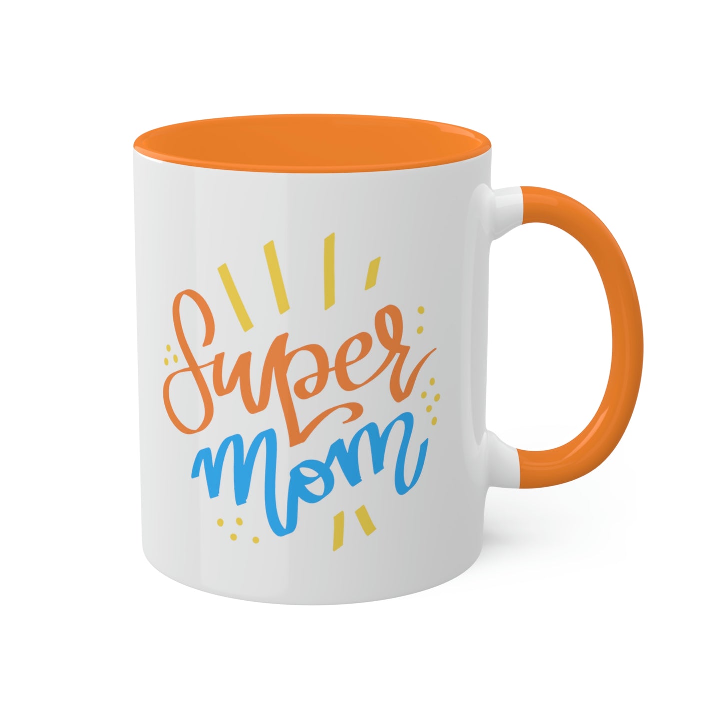 Super Mom (yellow) -11oz Coffee Mug - Mug for Mom, Mug for Coffee Lover, Mug for Best Mom, Gift for Super Mom, Gift for Wife