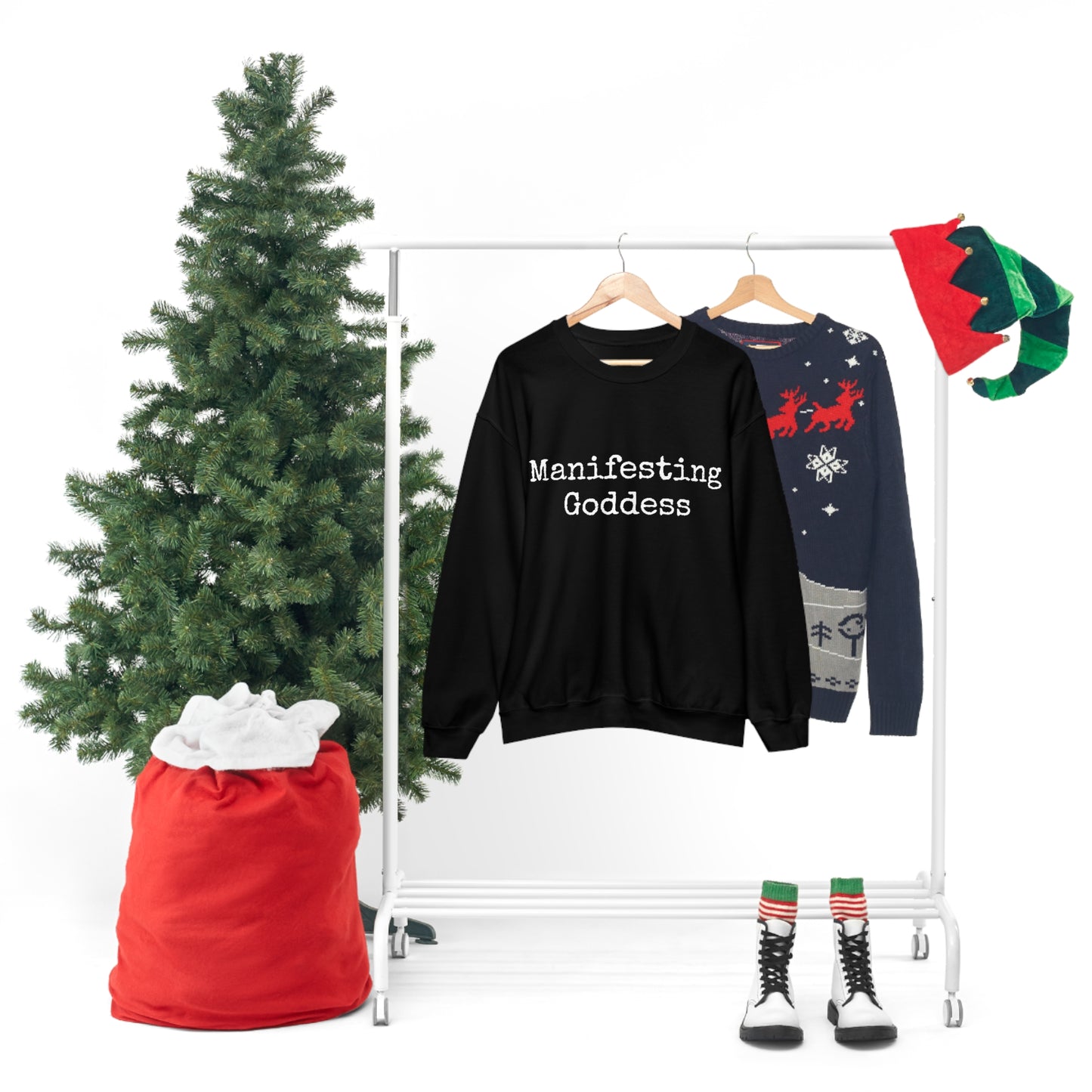 Manifesting Goddess - Heavy Blend Crewneck Sweatshirt - Inspirational Message, Novelty Sweatshirt, Gift Idea, Streetwear Sweatshirt Hoodie