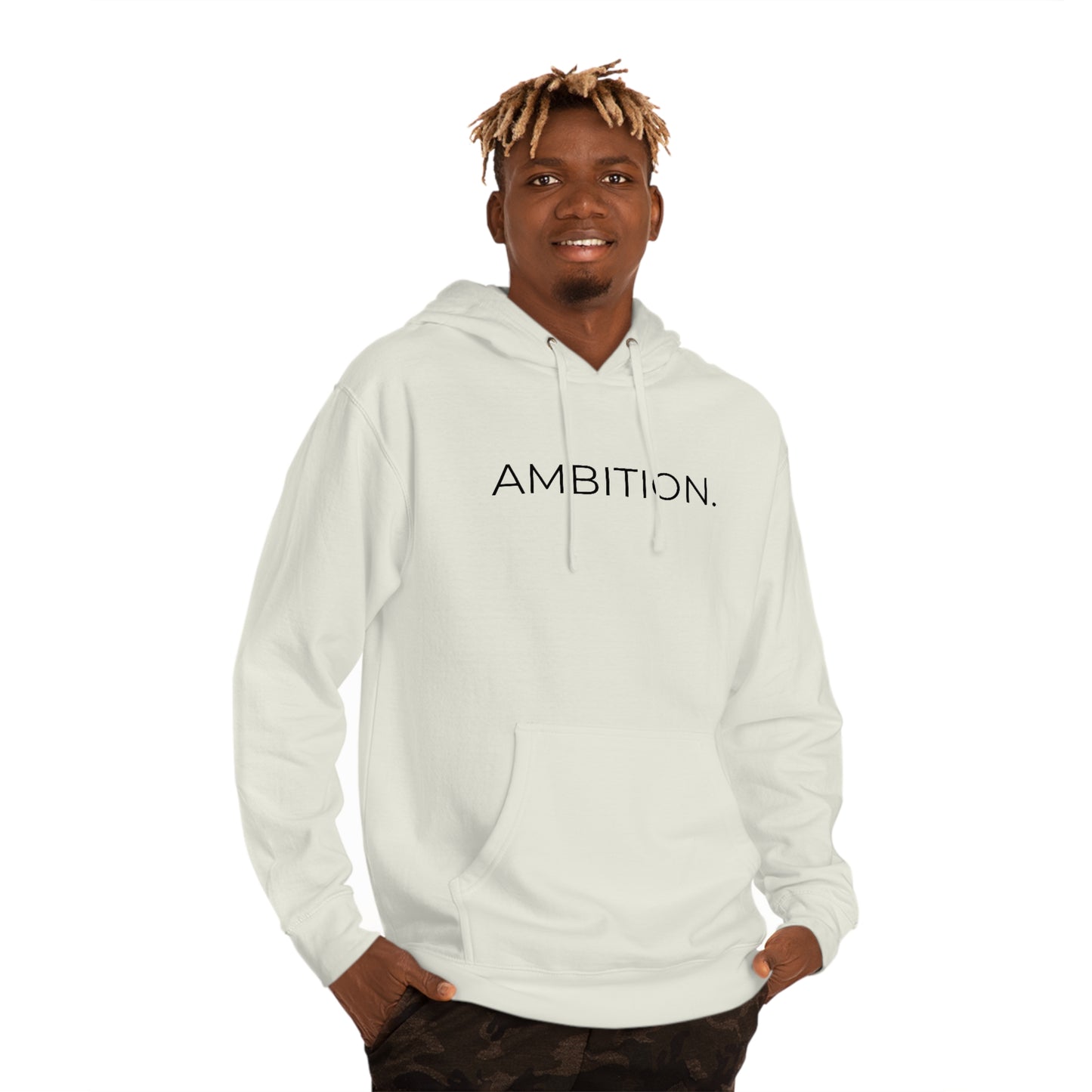 Ambition. - Unisex Hooded Sweatshirt - Motivational Message, Novelty Sweatshirt, Gift Idea, Streetwear Sweatshirt Hoodie