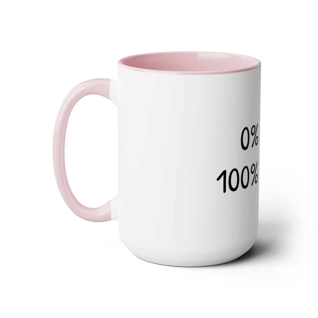 0% Luck 100% Hustle - 15oz Large Coffee Mug
