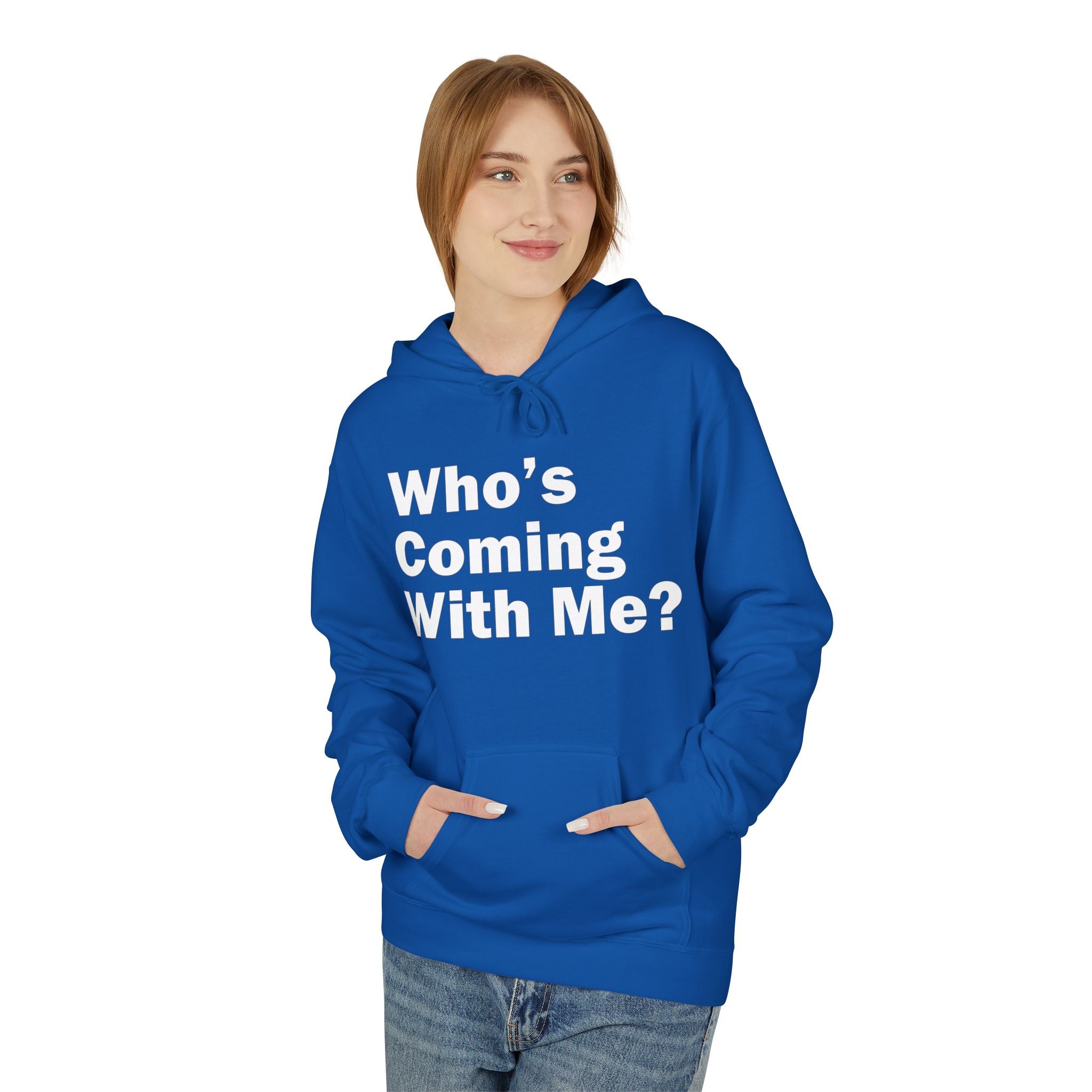 Who's Coming With Me? Unisex Midweight Softstyle Fleece Hoodie