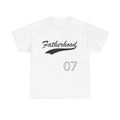 Fatherhood Tee with Number 07 — Dad Baseball Style Shirt