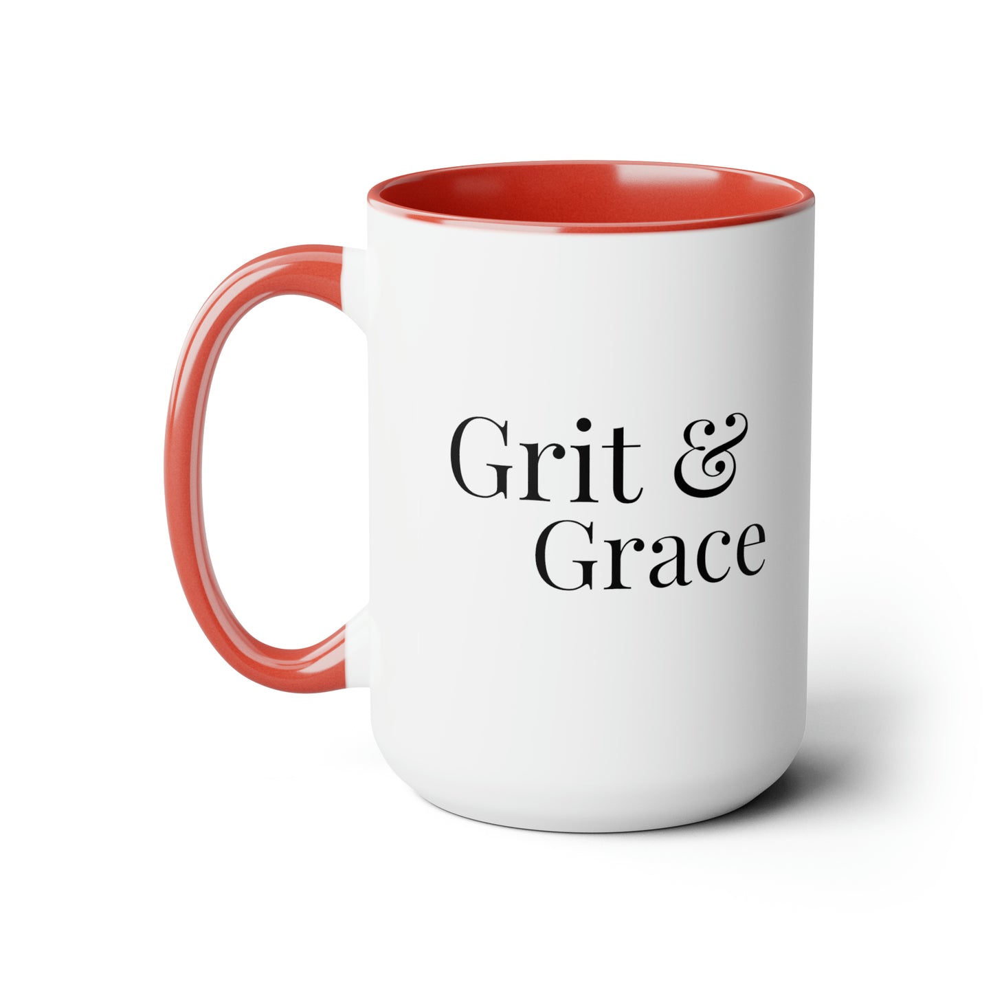 Grit & Grace - 15oz Large Coffee Mugs - Inspirational Coffee Mug, Mugs With Sayings, Gift for Women and Men, Gift for Him and Her, Religious Coffee Mug