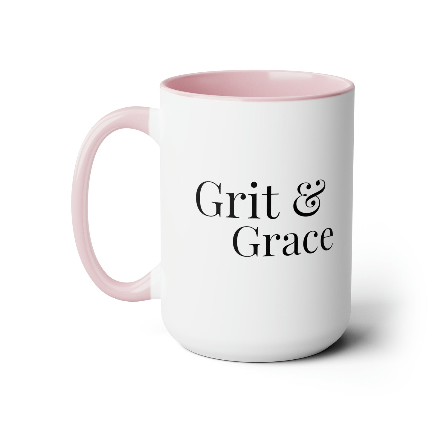 Grit & Grace - 15oz Large Coffee Mugs - Inspirational Coffee Mug, Mugs With Sayings, Gift for Women and Men, Gift for Him and Her, Religious Coffee Mug