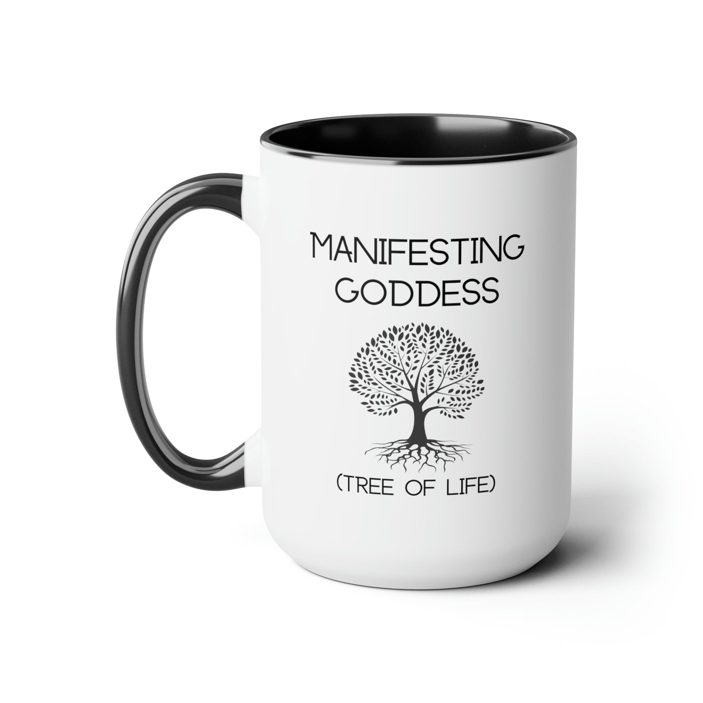 Tree of Life Manifesting Goddess - 15oz Large Mugs - Spiritual Coffee Mug, Pink Coffee Mug, Gift for Spiritual Friend, Novelty Coffee Mugs