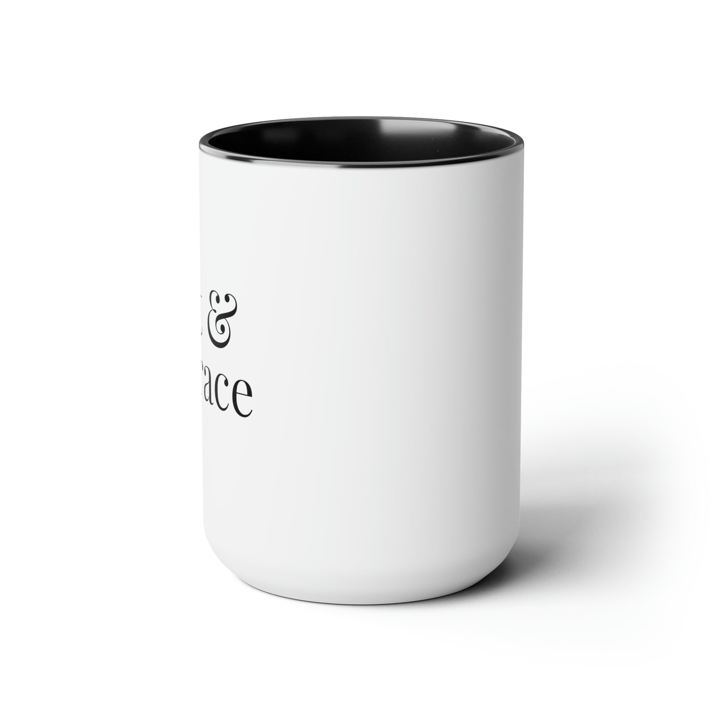 Grit & Grace - 15oz Large Coffee Mugs - Inspirational Coffee Mug, Mugs With Sayings, Gift for Women and Men, Gift for Him and Her, Religious Coffee Mug