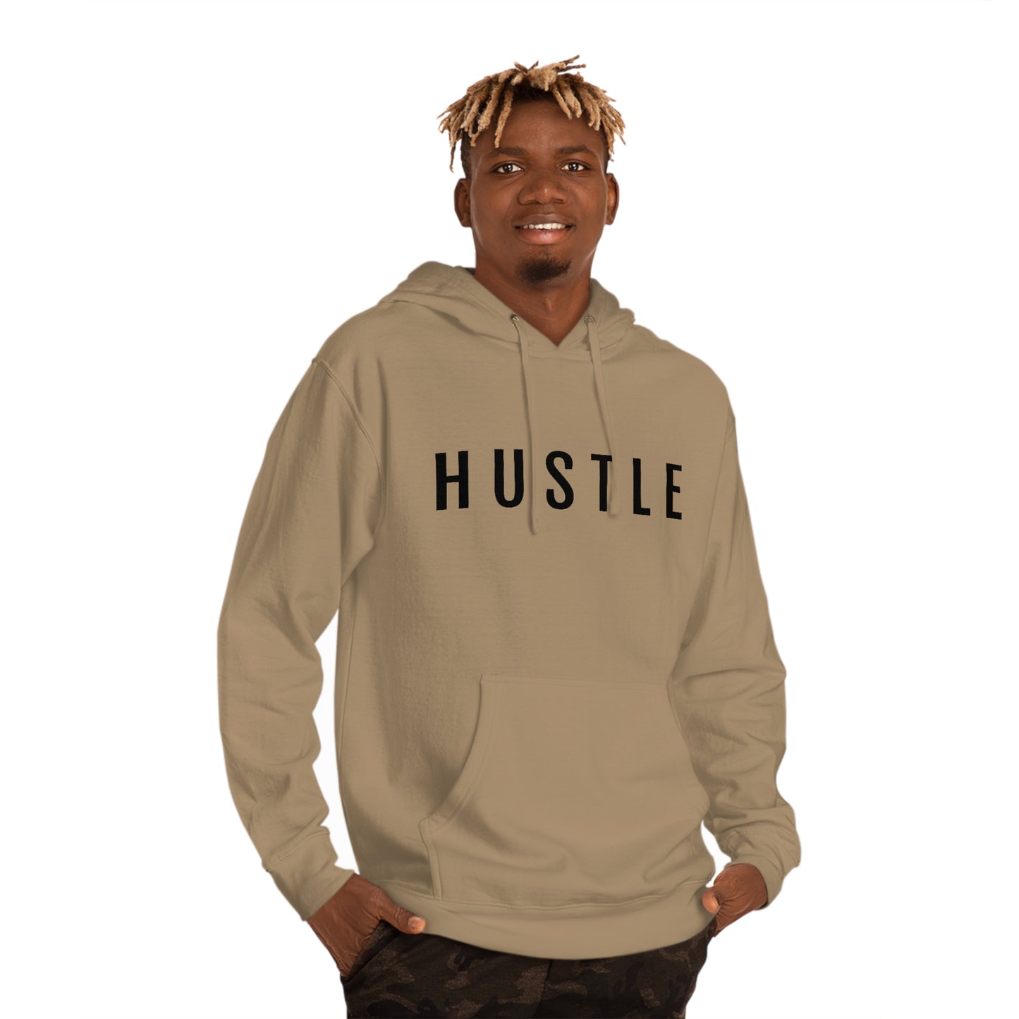 Hustle  - Unisex Hooded Sweatshirt - Inspirational, Motivational Message, Novelty Sweatshirt, Streetwear Sweatshirt Hoodie