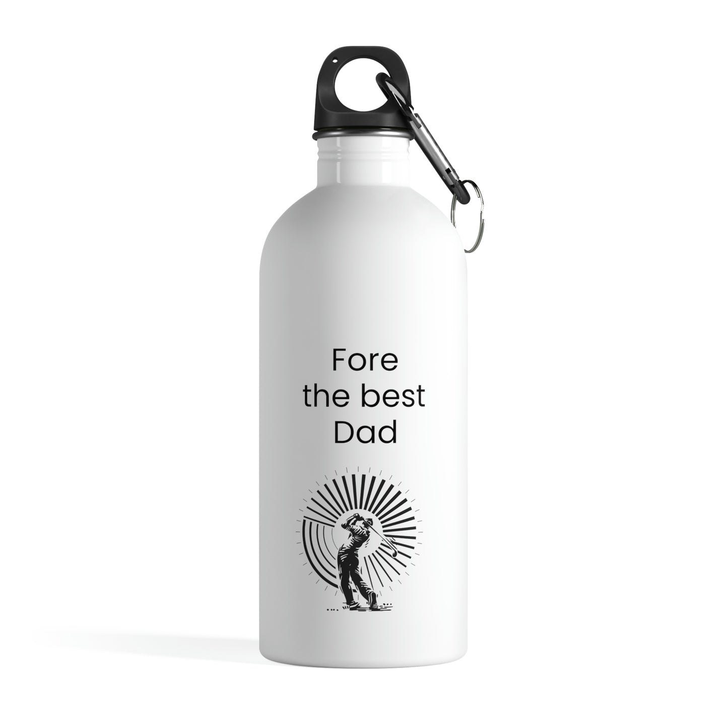 Fore the best Dad (golf) - Stainless Steel Water Bottle - Golf Gift for Dad, Golf Gift for Him, Insulated Water bottle, Dad Gift, Golf Humor