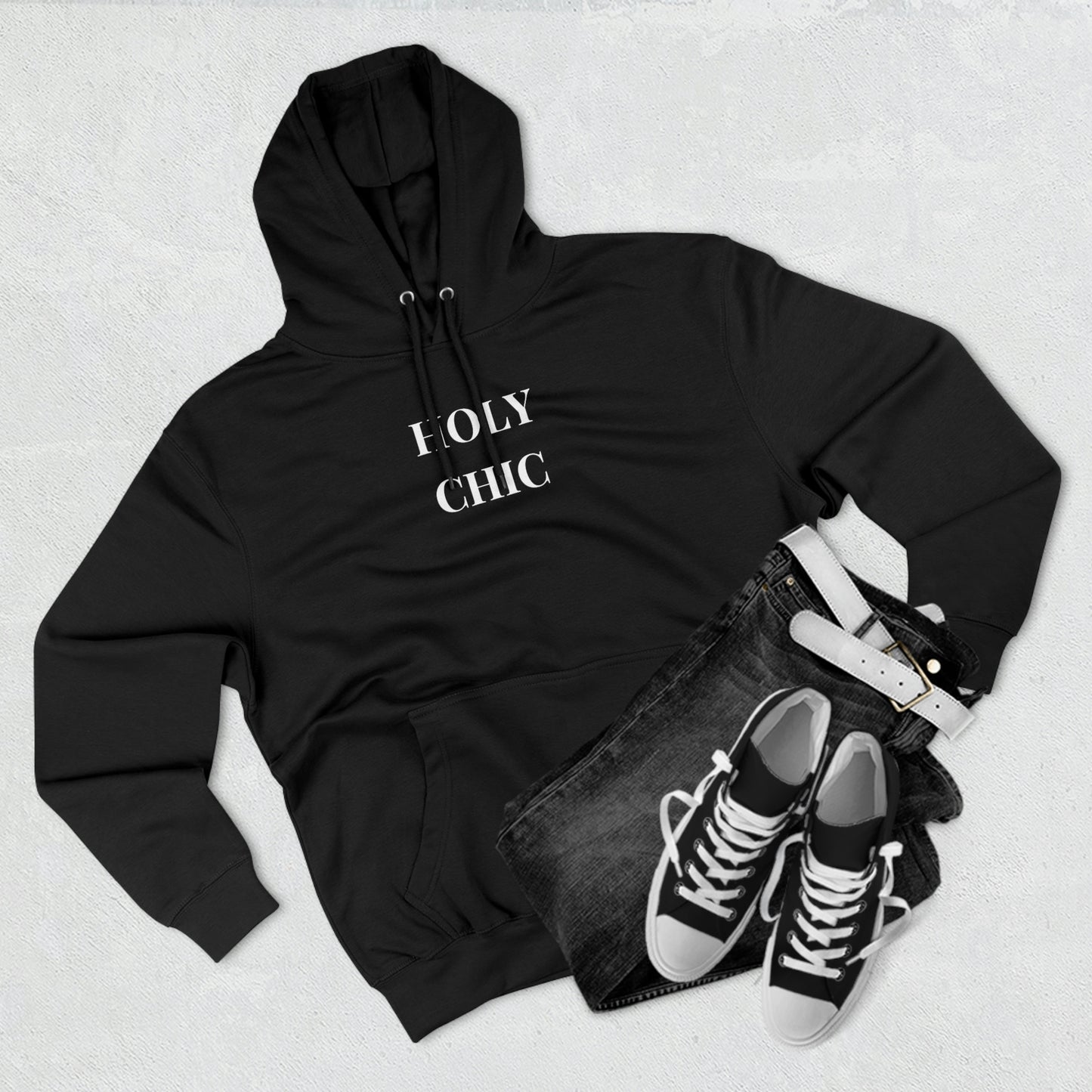 Holy Chic - Unisex Premium Pullover Hoodie -  feminine classy Hoodie, Gift for Fashionable Friend, Gift for Stylish Friend