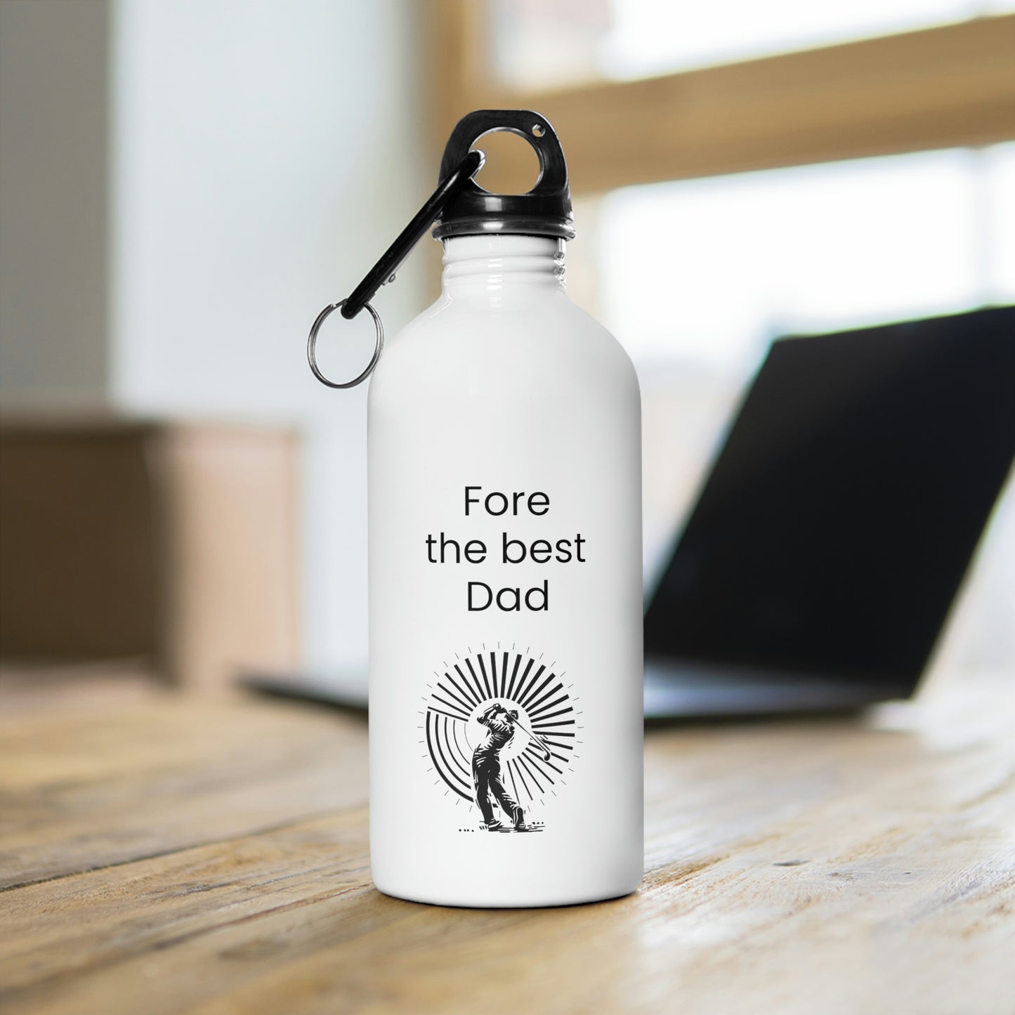 Fore the best Dad (golf) - Stainless Steel Water Bottle - Golf Gift for Dad, Golf Gift for Him, Insulated Water bottle, Dad Gift, Golf Humor