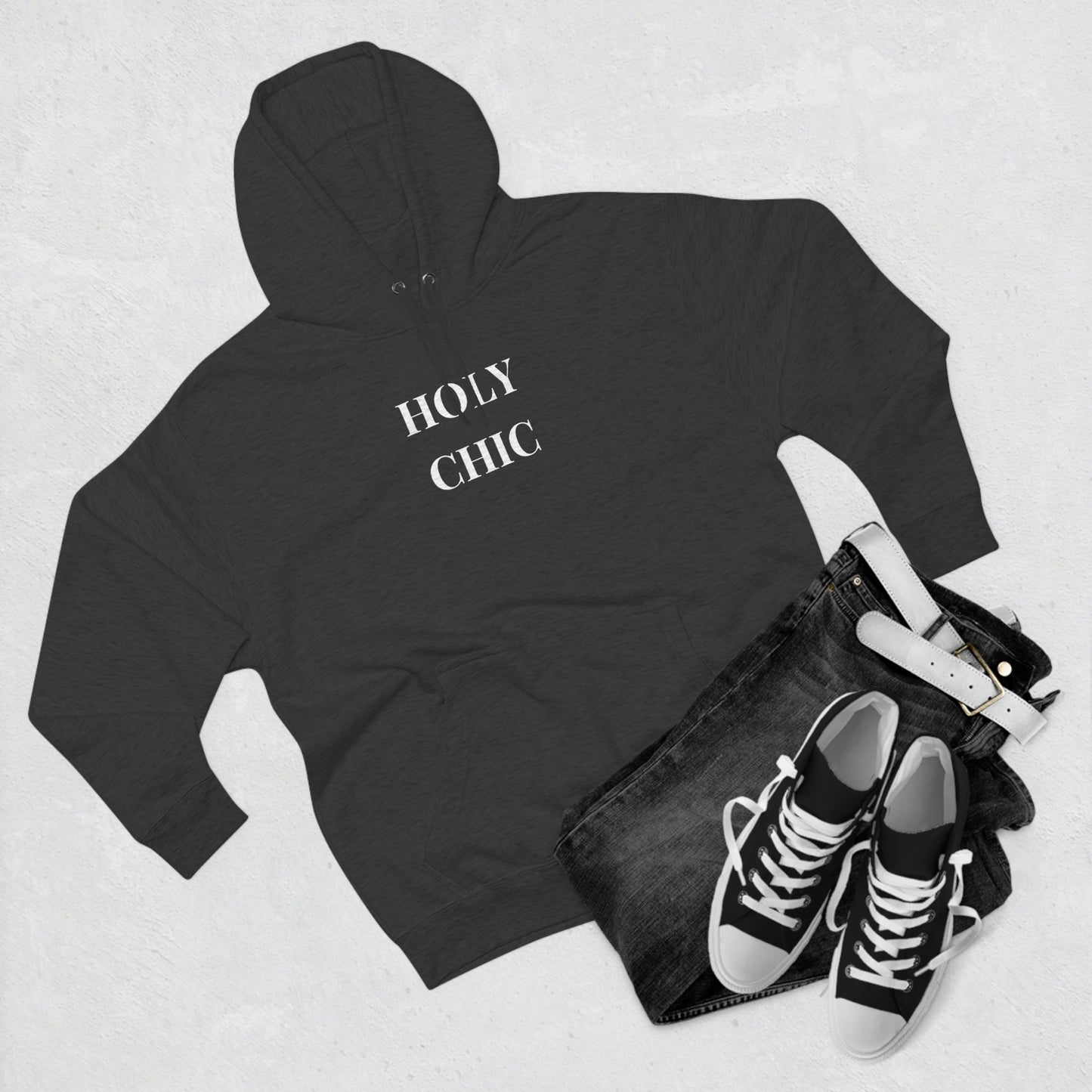 Holy Chic - Unisex Premium Pullover Hoodie -  feminine classy Hoodie, Gift for Fashionable Friend, Gift for Stylish Friend