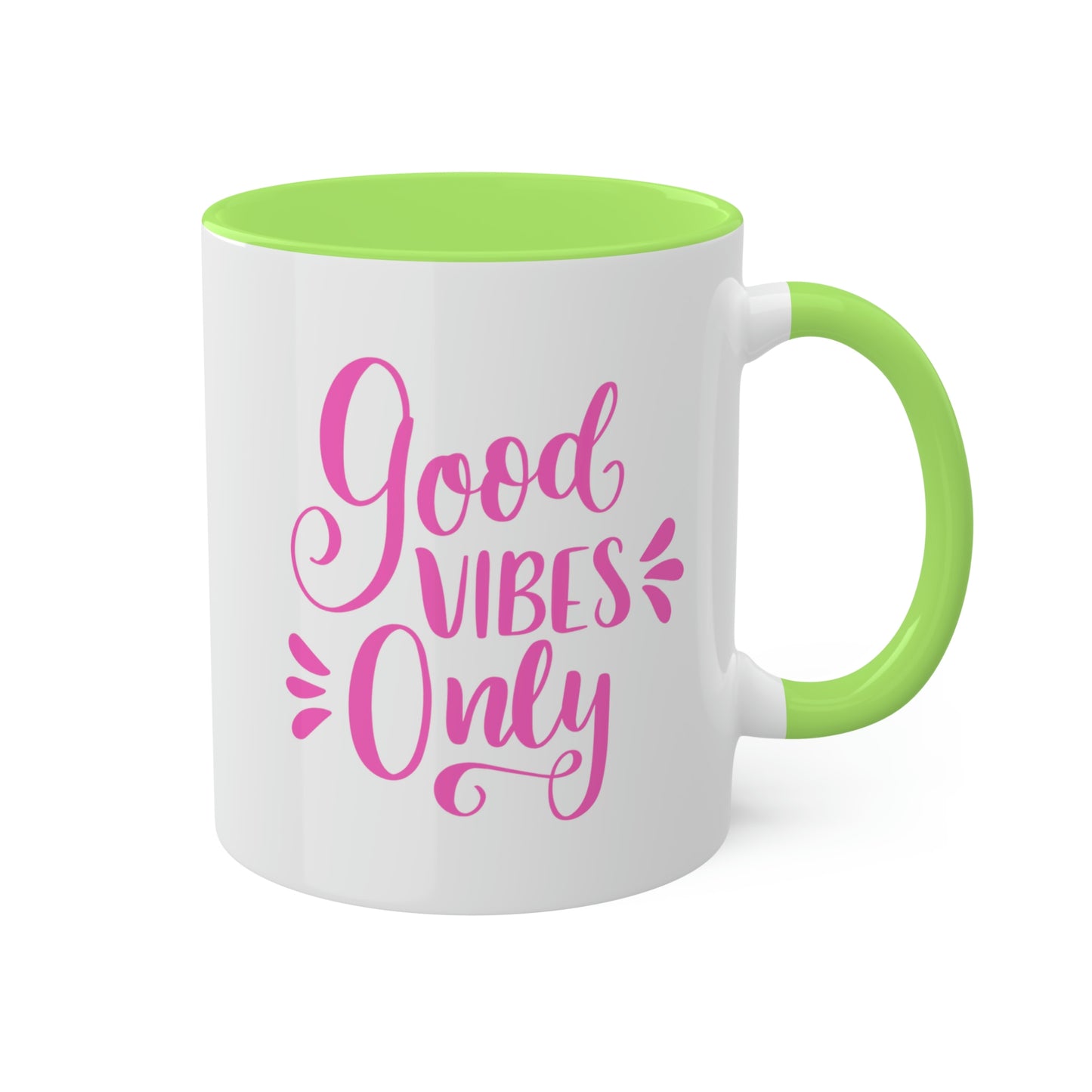 Good Vibes Only -11oz Coffee Mug, Positive Vibes Mug, Gift for your Girlfriends, Pink Coffee Mug, Coffee Cup of Good Vibes