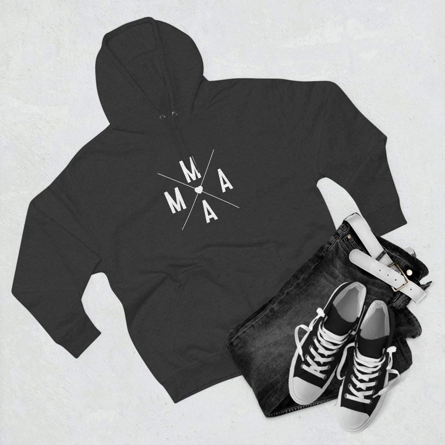 Mama (x) - Unisex Premium Pullover Hoodie - Mother's Day Gift, Novelty Hoodie for Mom, Gift for Mama