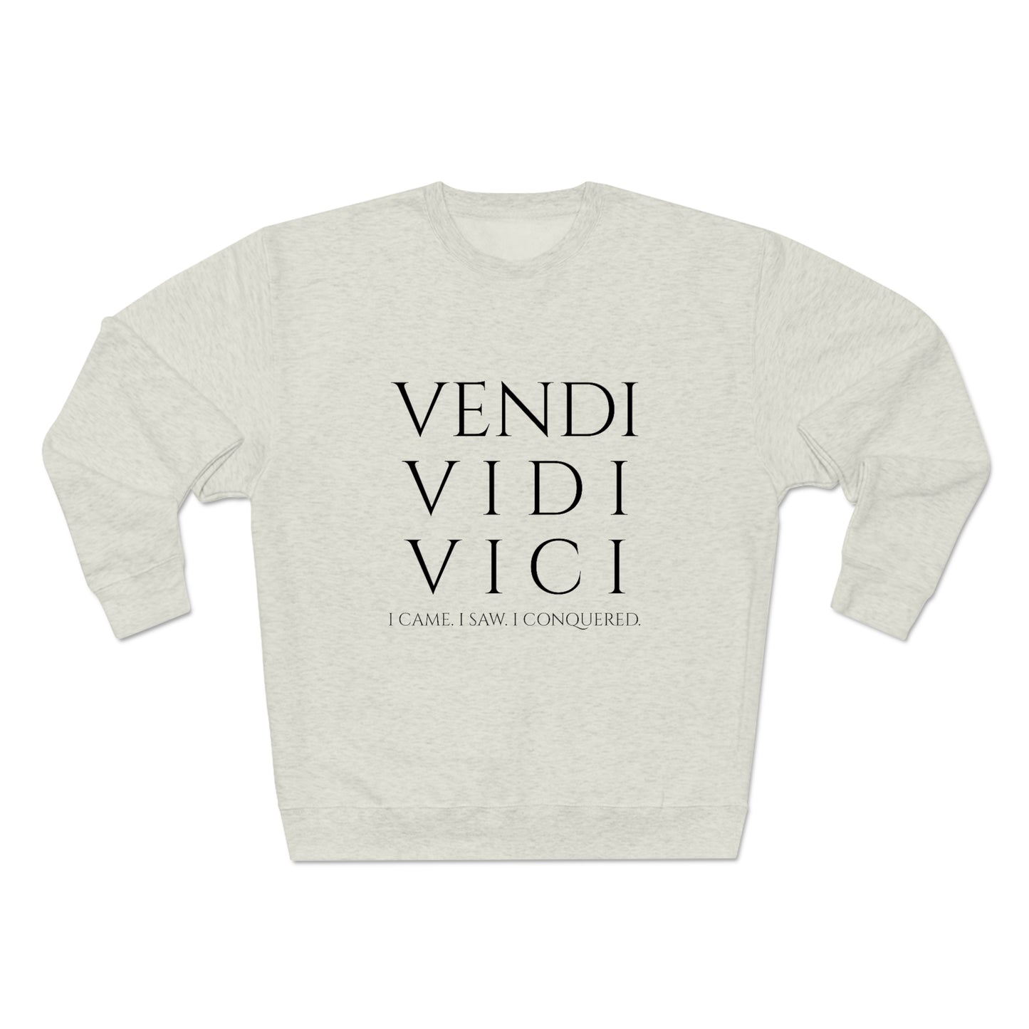 VENI VIDI VICI - Unisex Premium Crewneck Sweatshirt - Gift for Her or Him, Novelty Sweatshirt, Streetwear Sweatshirt