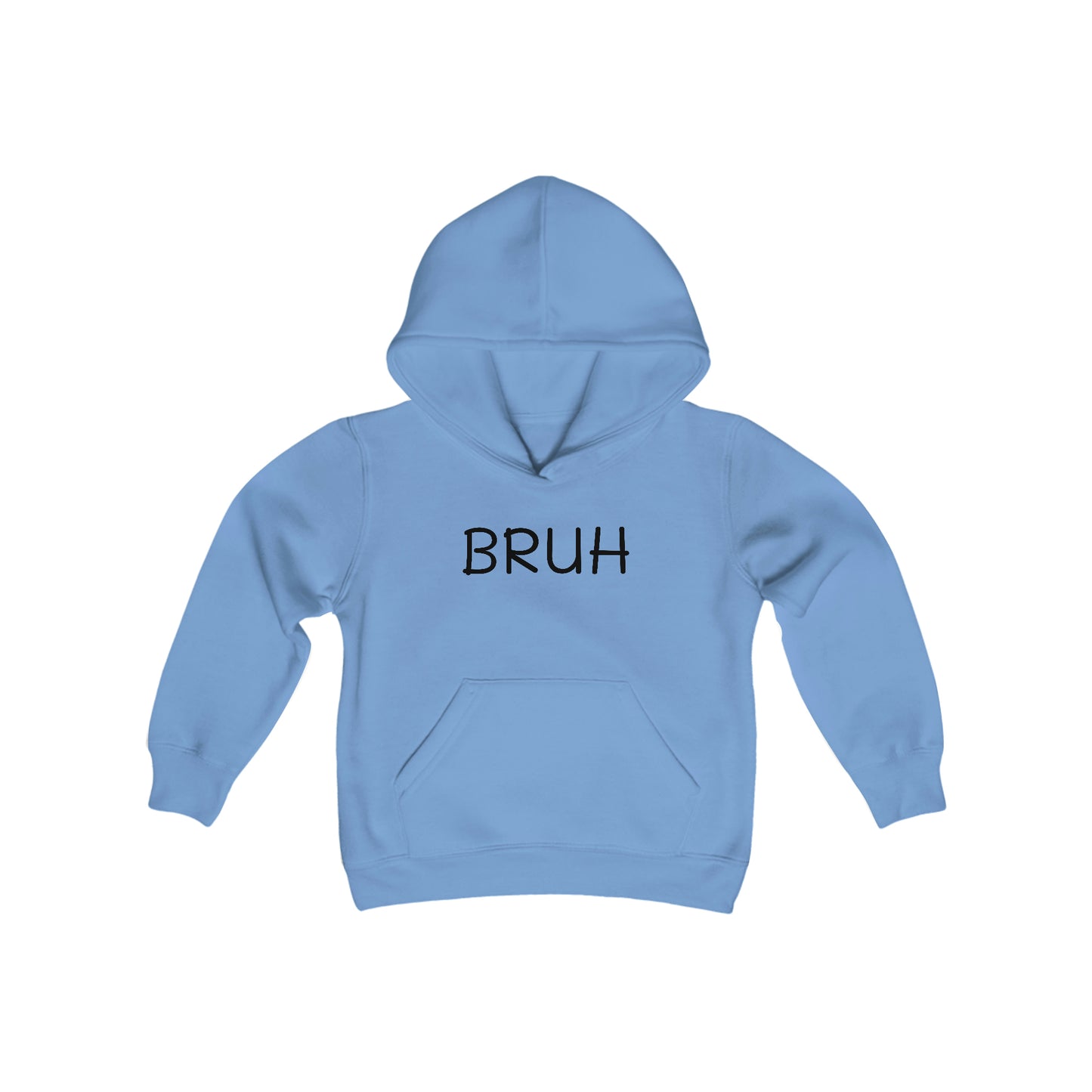 BRUH - Big Kid - Youth Heavy Blend Hooded Sweatshirt - Funny gift for Kids, Winter Hoodies for Kids, Funny Streetwear Hoodie