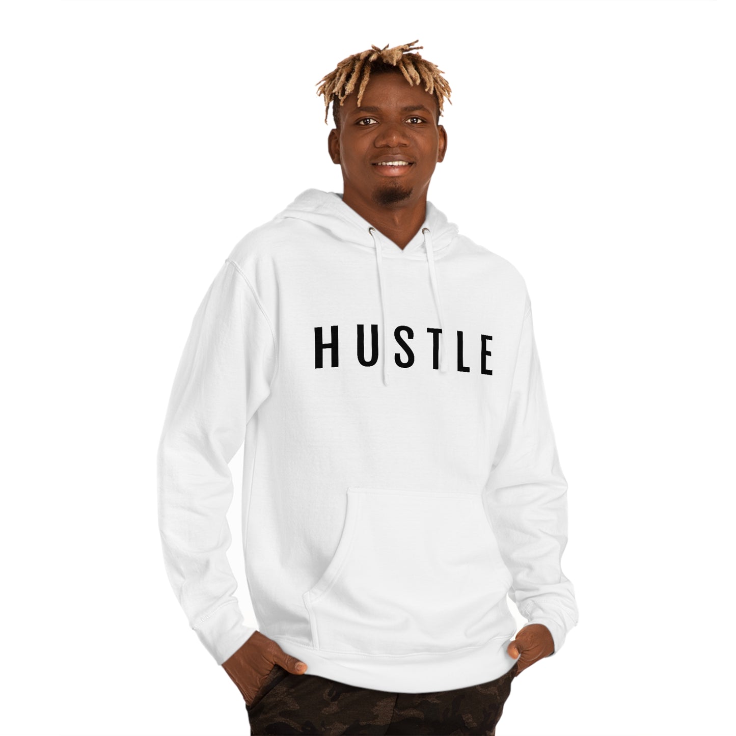 Hustle  - Unisex Hooded Sweatshirt - Inspirational, Motivational Message, Novelty Sweatshirt, Streetwear Sweatshirt Hoodie